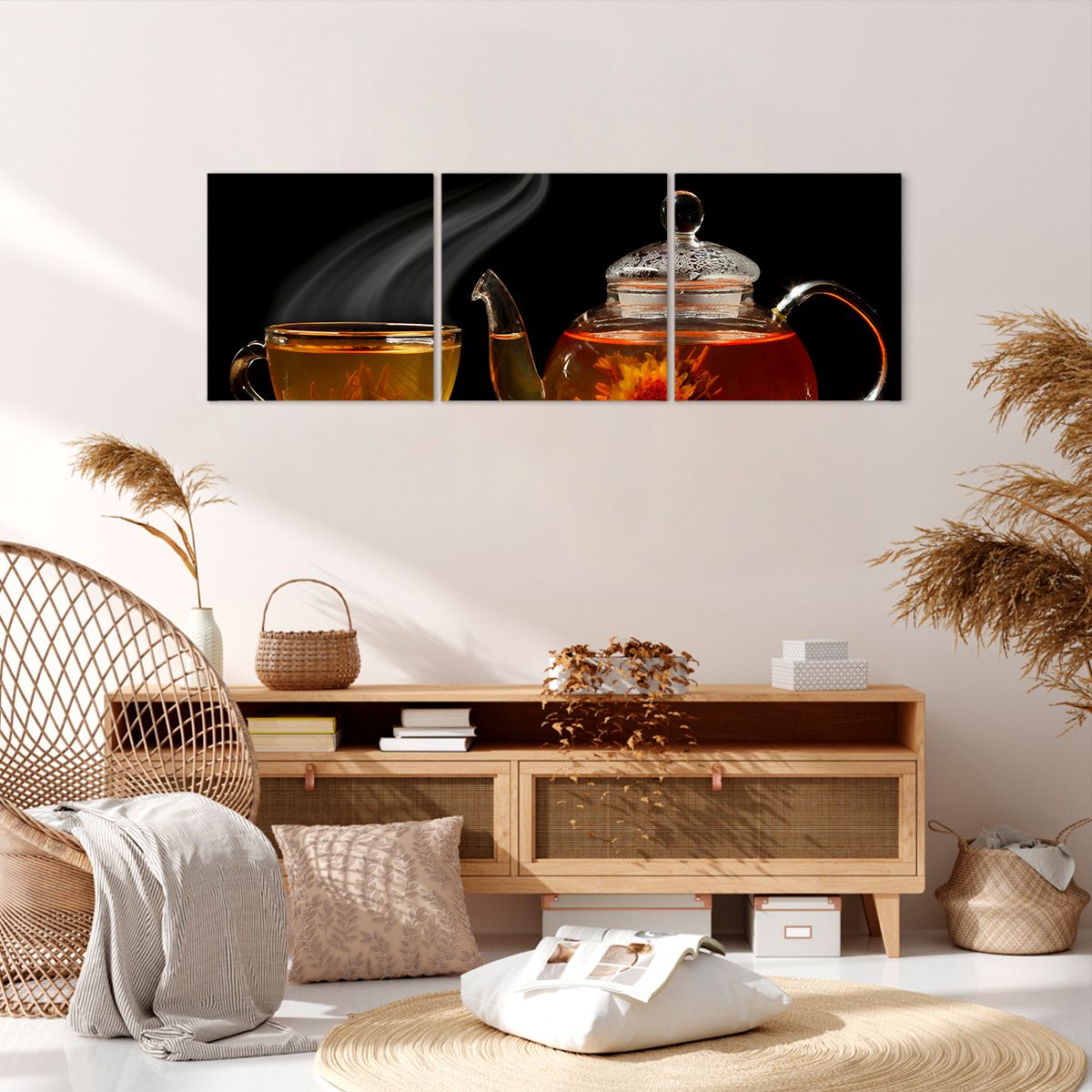 Obraz Na Płótnie - Herbata Napar  - 120X40 Cm - Ca120X40-2253