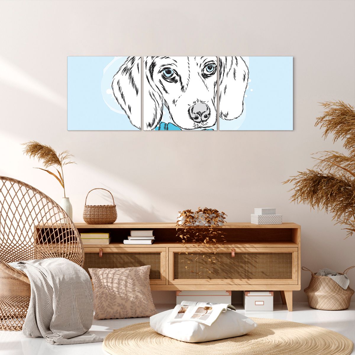 Obraz Na Płótnie - Pies Elegant - 120X40 Cm - Ca120X40-3114