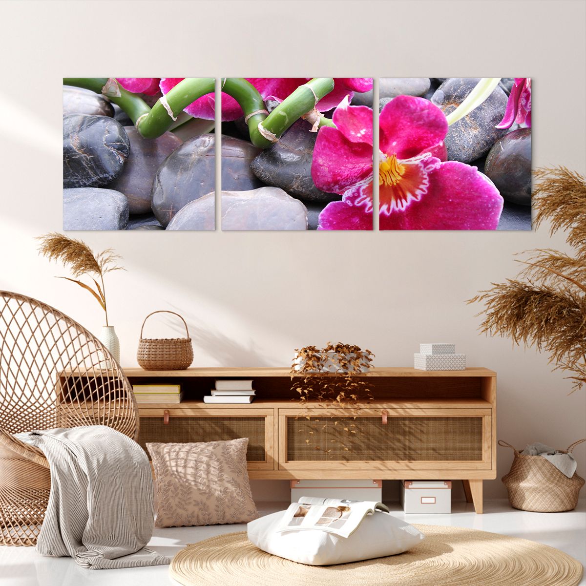Obraz Na Płótnie - Storczyk Kamień - 150X50 Cm - Ca150X50-0465
