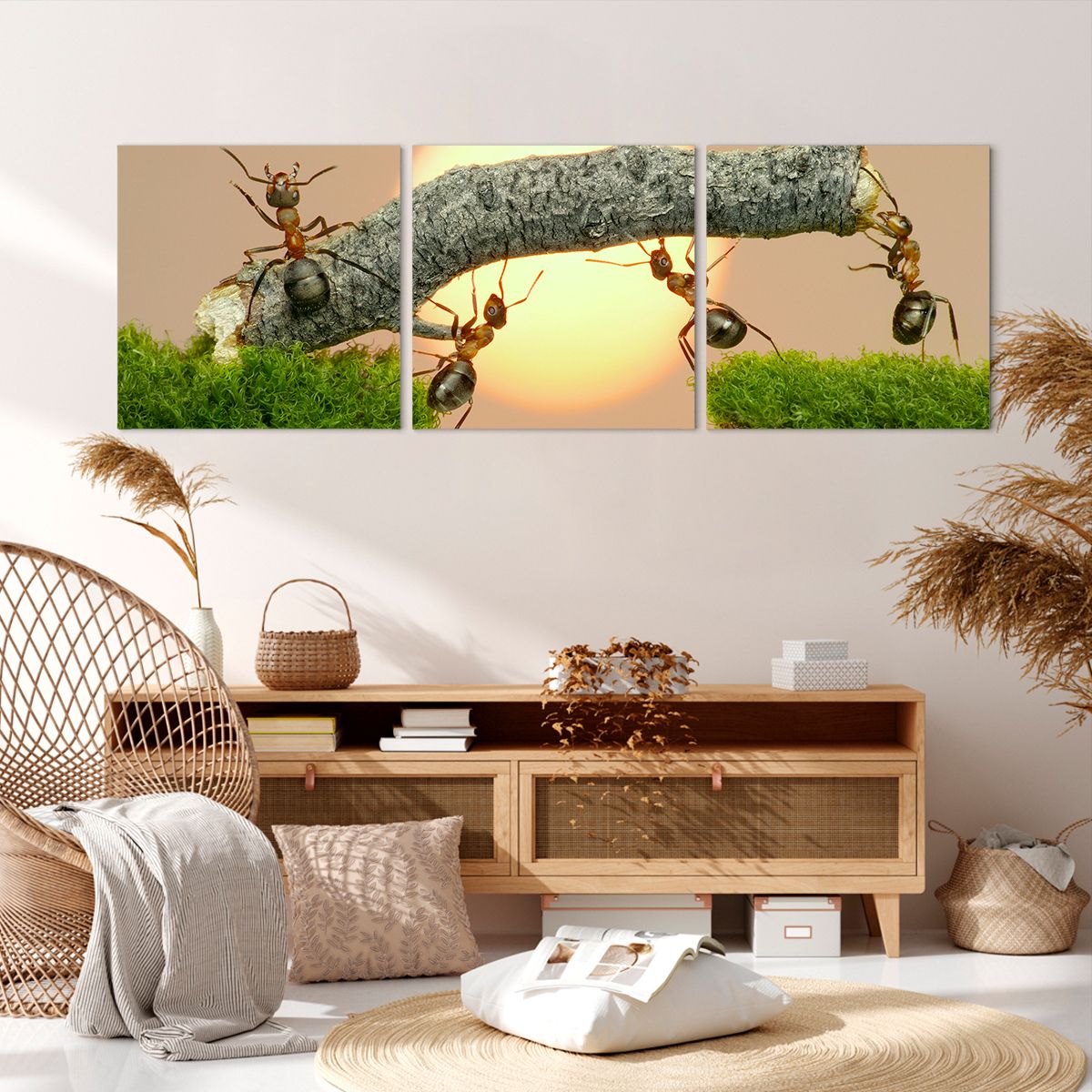 Obraz Na Płótnie - Przyroda Mrówka - 150X50 Cm - Ca150X50-2104