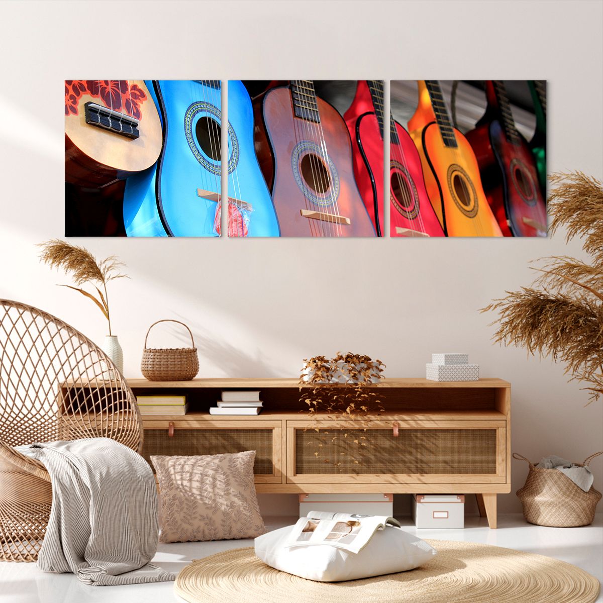 Obraz Na Płótnie - Gitara Muzyka - 150X50 Cm - Ca150X50-2221
