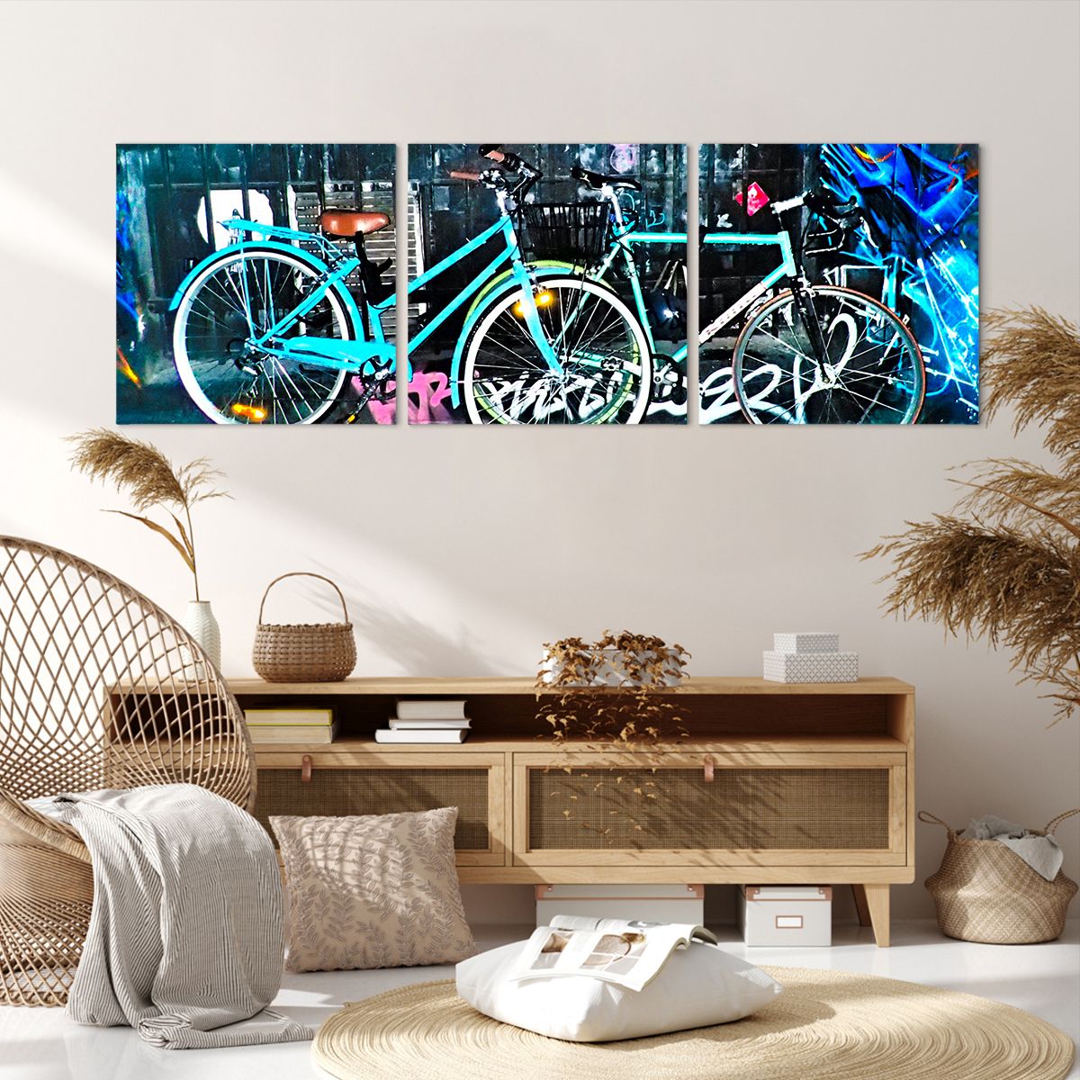 Obraz Na Płótnie - Rower Ulica - 150X50 Cm - Ca150X50-2949