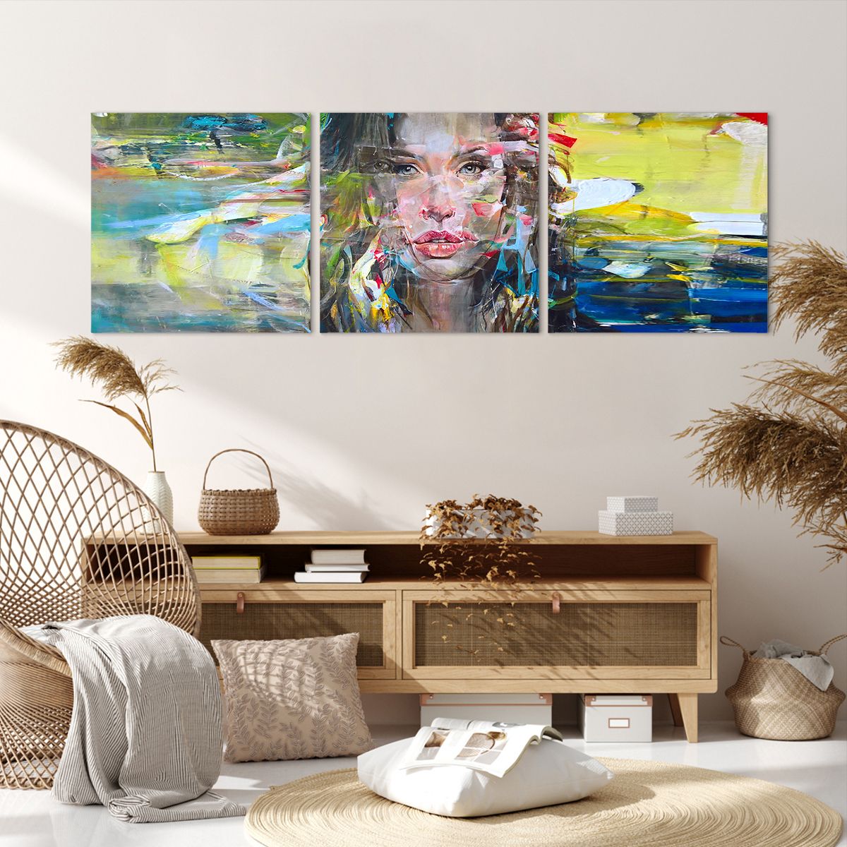 Obraz Na Płótnie - Portret Kobieta - 150X50 Cm - Ca150X50-3473