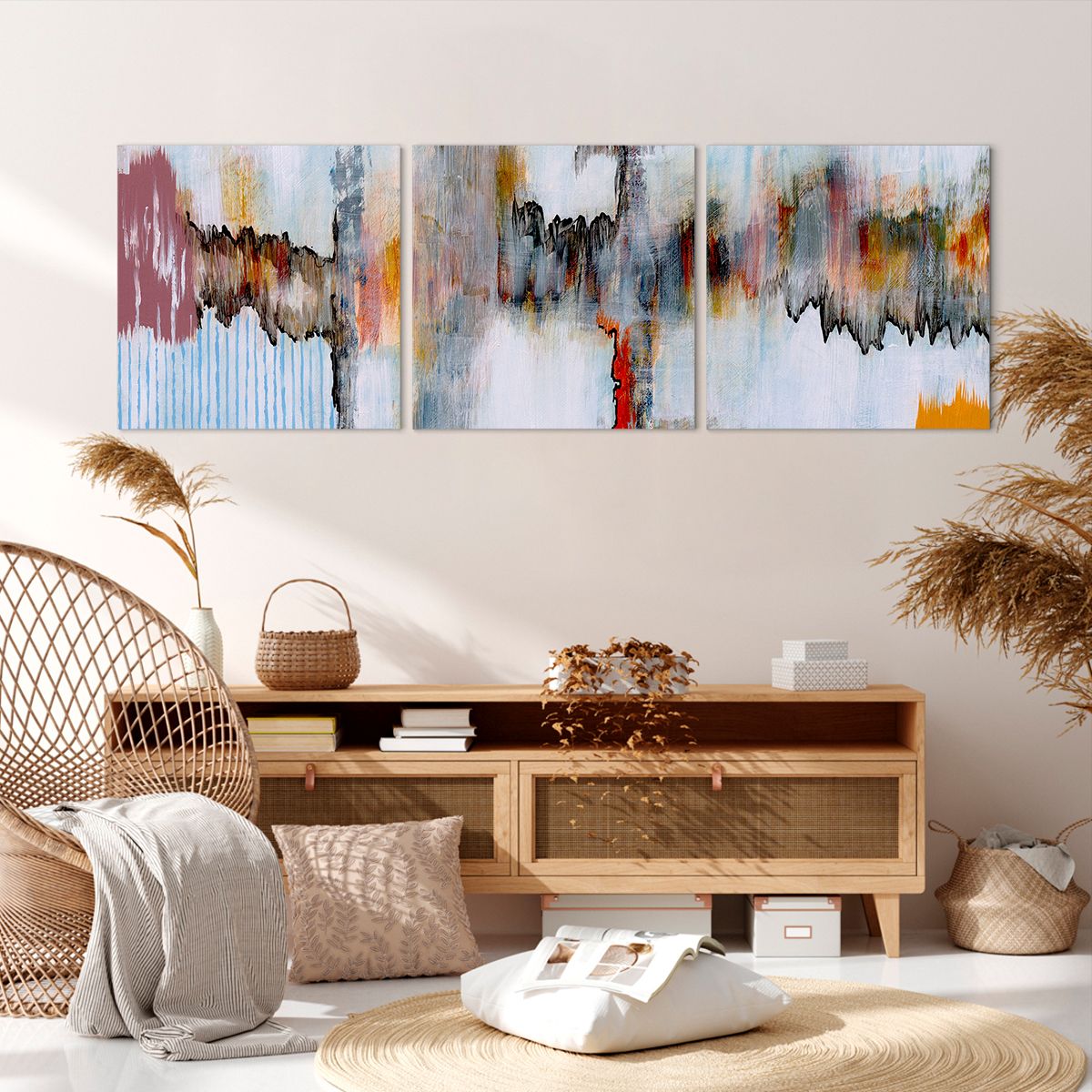 Obraz Na Płótnie - Zamazane Postaci  - 150X50 Cm - Ca150X50-3676