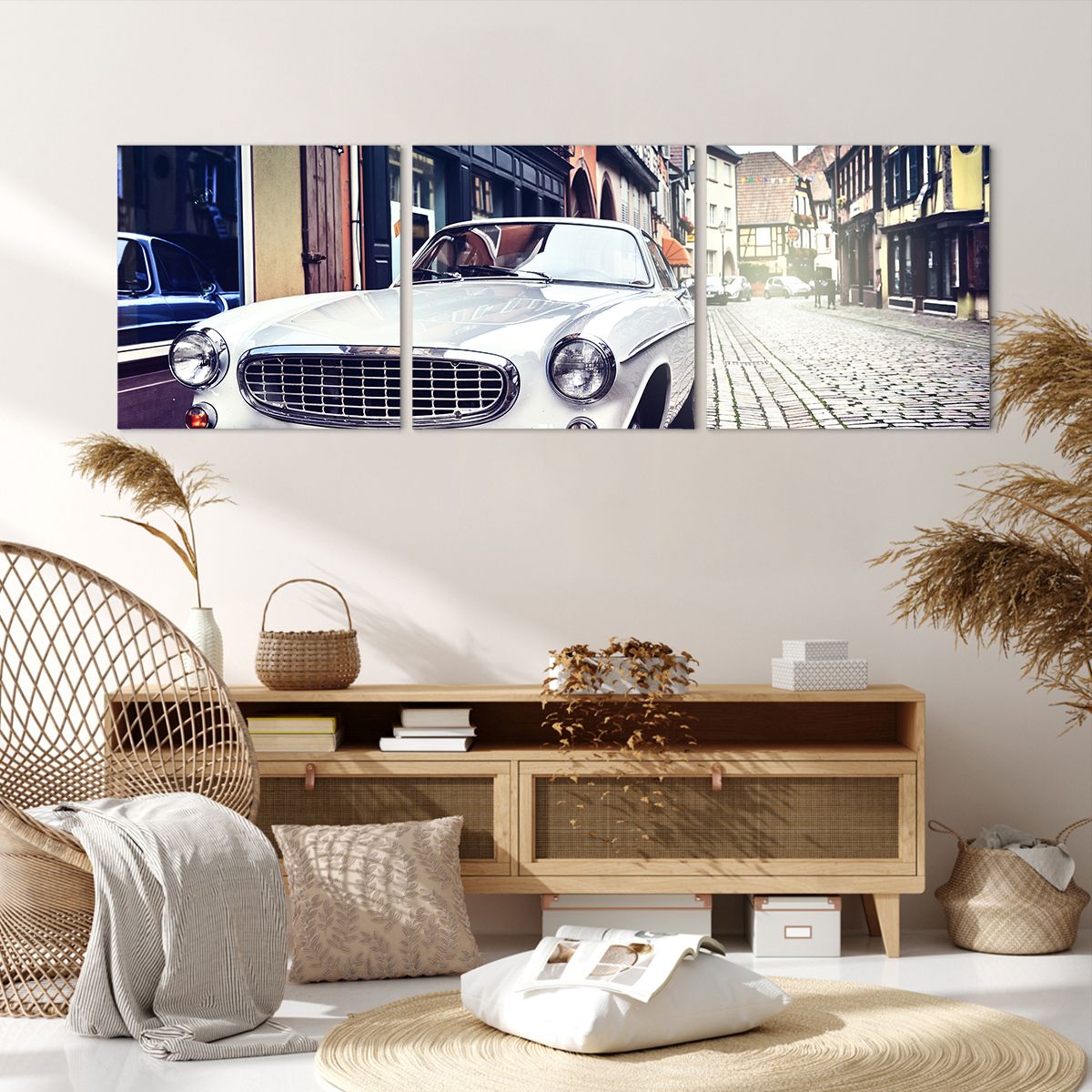 Obraz Na Płótnie - Samochód Uliczka - 150X50 Cm - Ca150X50-3677