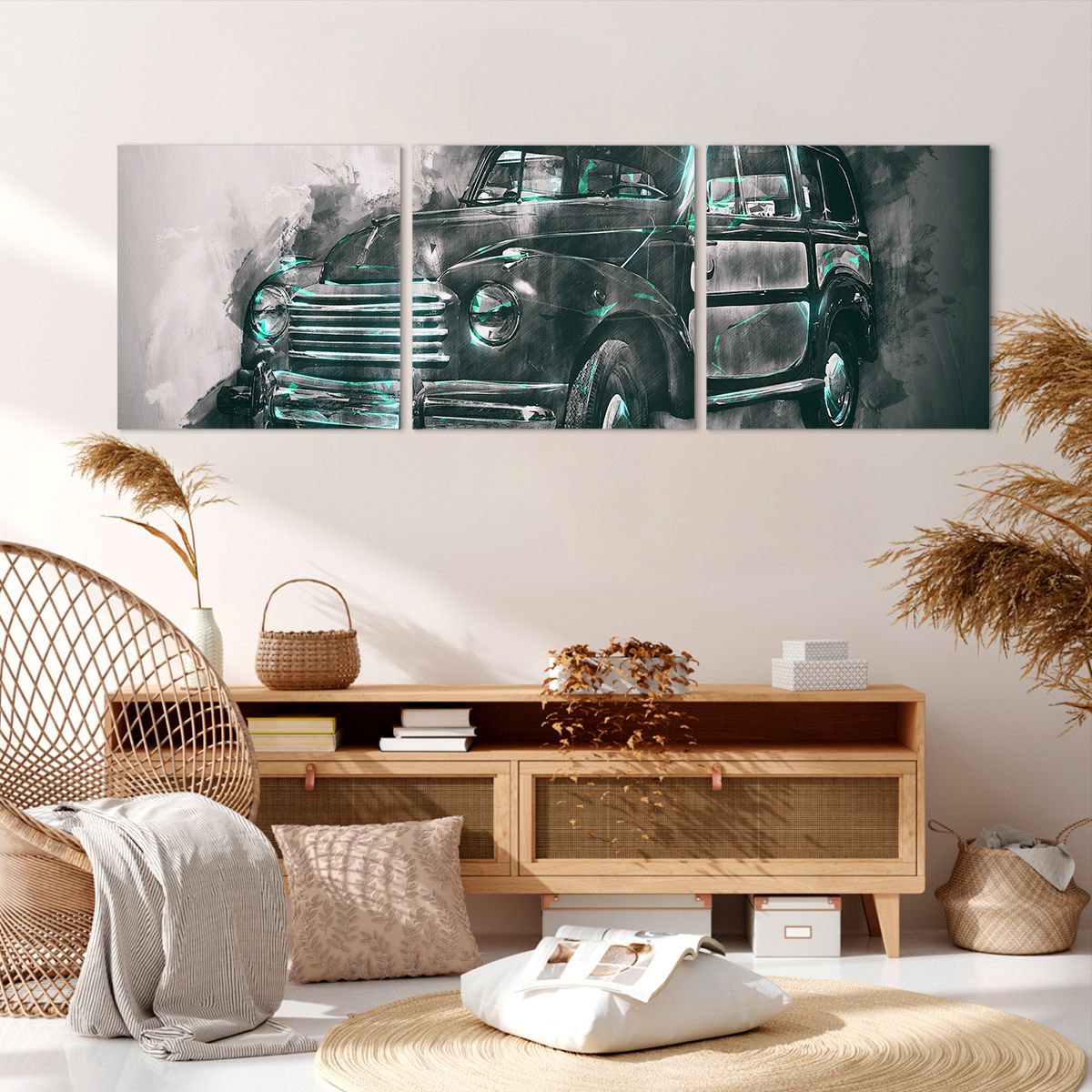 Obraz Na Płótnie - Samochód Retro  - 150X50 Cm - Ca150X50-3834