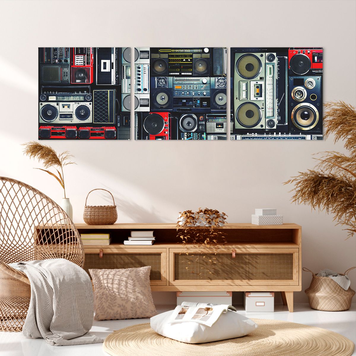 Obraz Na Płótnie - Technika Magnetofon - 150X50 Cm - Ca150X50-3875