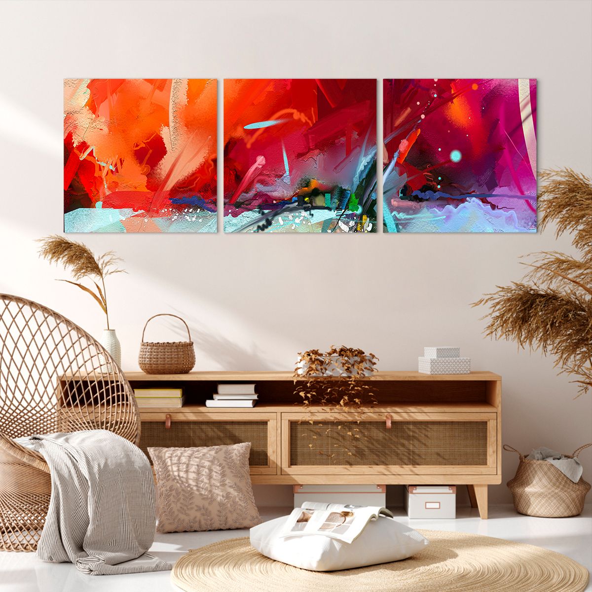 Obraz Na Płótnie - Kompozycja Dynamika - 150X50 Cm - Ca150X50-4036