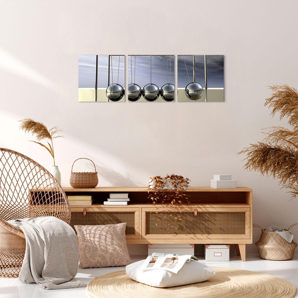 Obraz Na Płótnie - Kule Kompozycja - 90X30 Cm - Ca90X30-0252