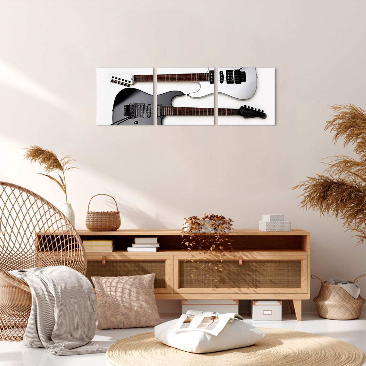 Obraz Na Płótnie - Gitara Muzyka  - 90X30 Cm - Ca90X30-0369