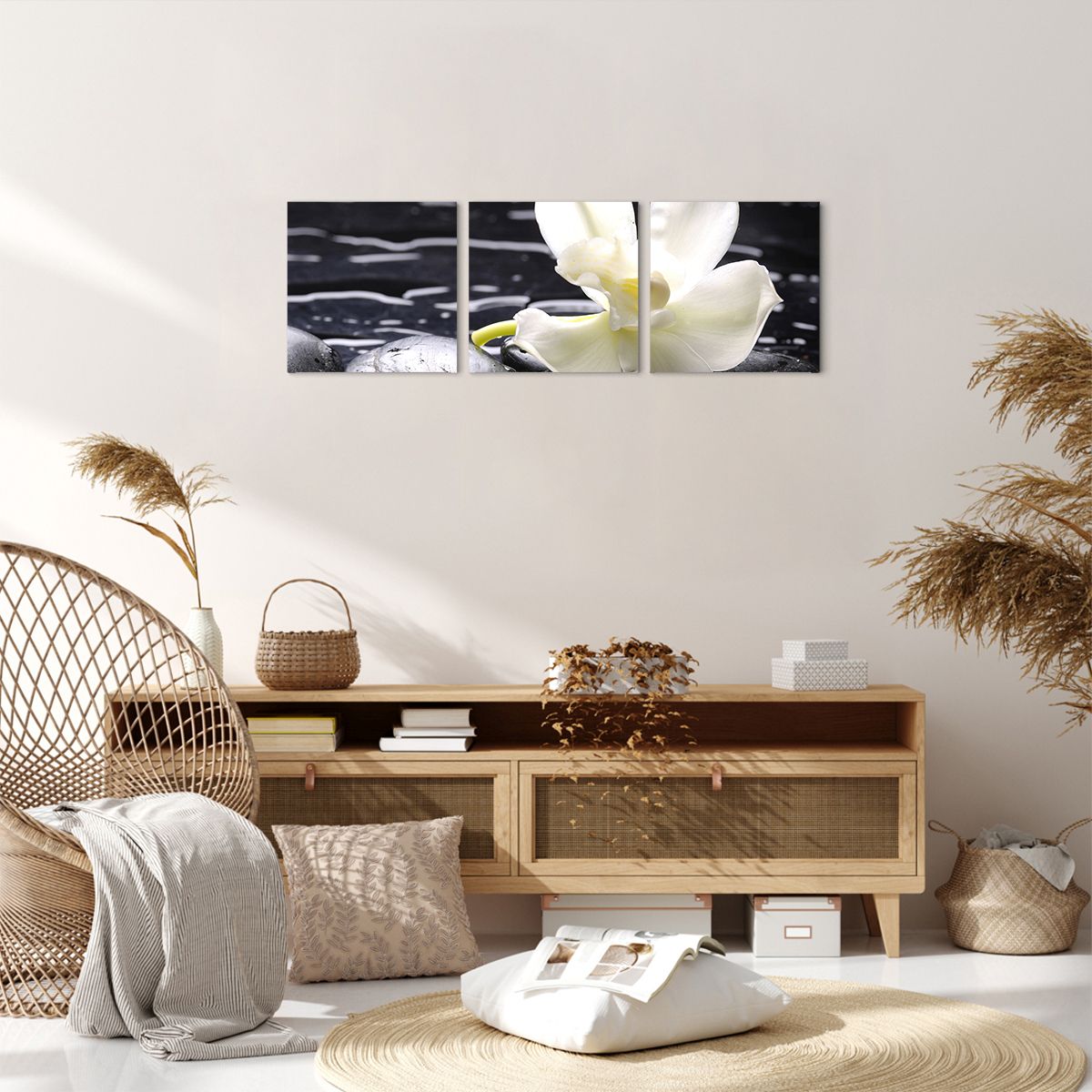 Obraz Na Płótnie - Storczyk Kamień - 90X30 Cm - Ca90X30-0444