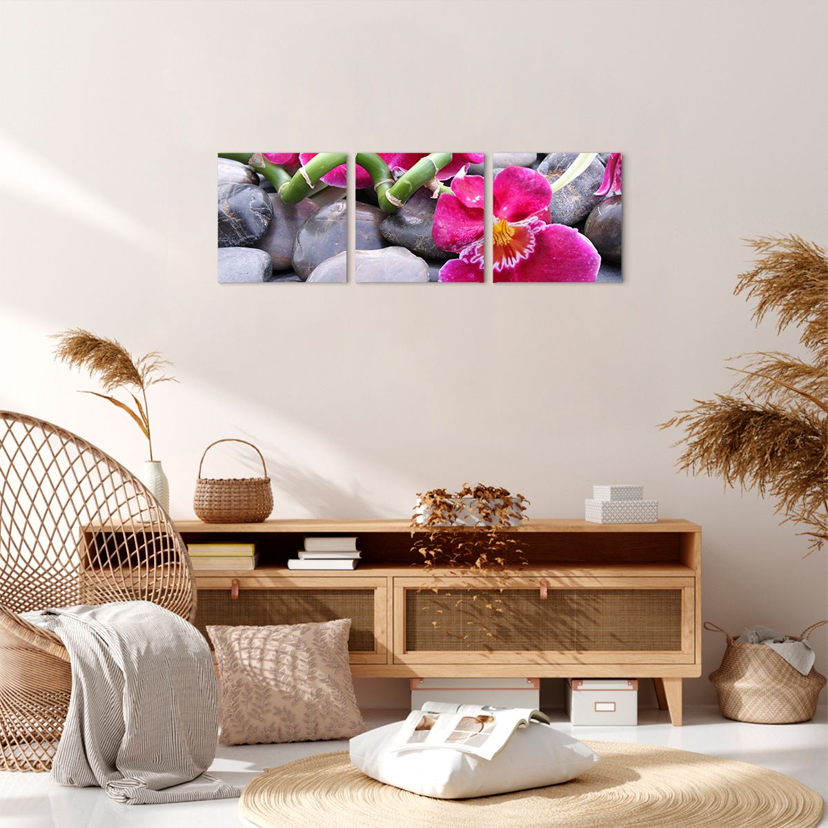 Obraz Na Płótnie - Storczyk Kamień - 90X30 Cm - Ca90X30-0465
