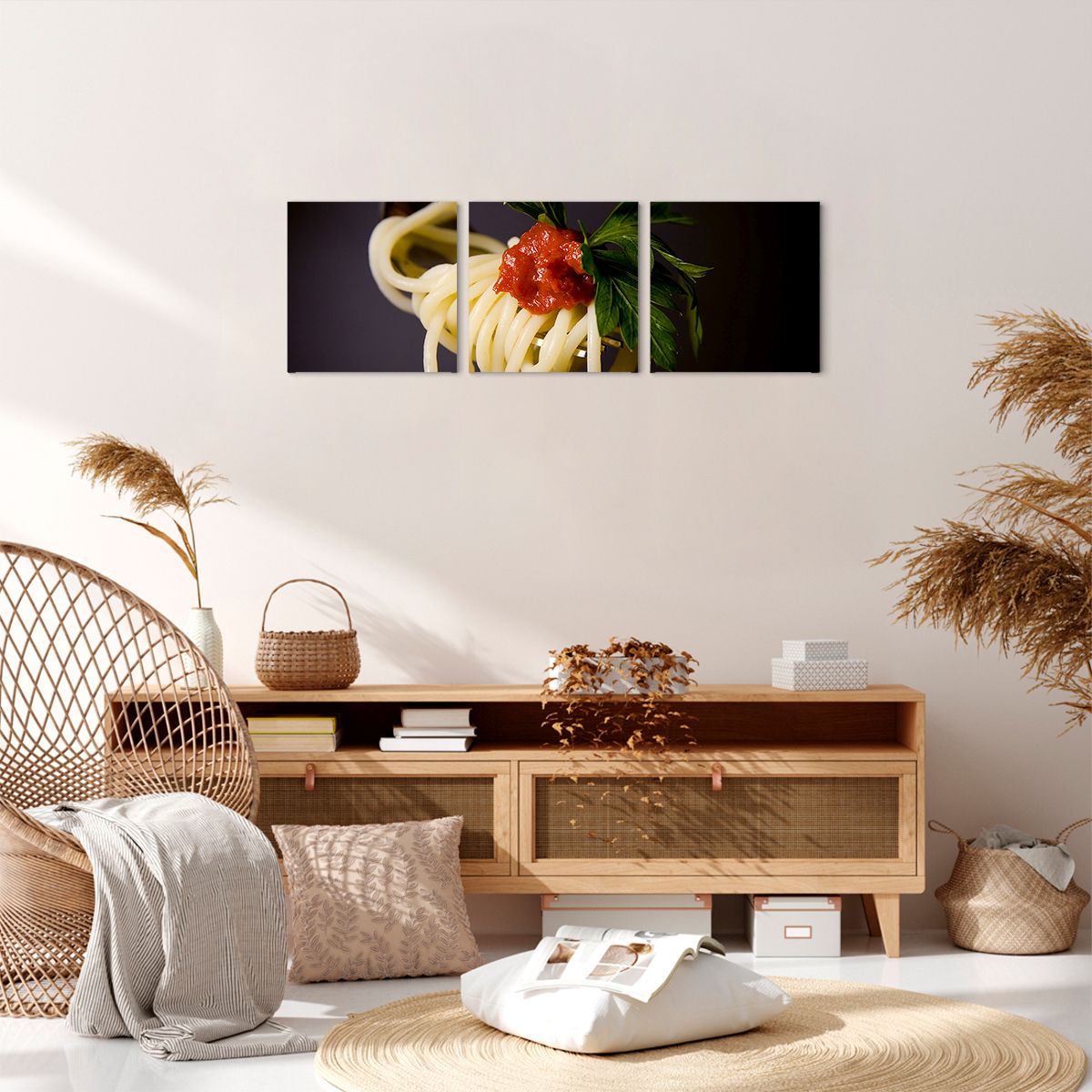 Obraz Na Płótnie - Spaghetti Sos  - 90X30 Cm - Ca90X30-1307