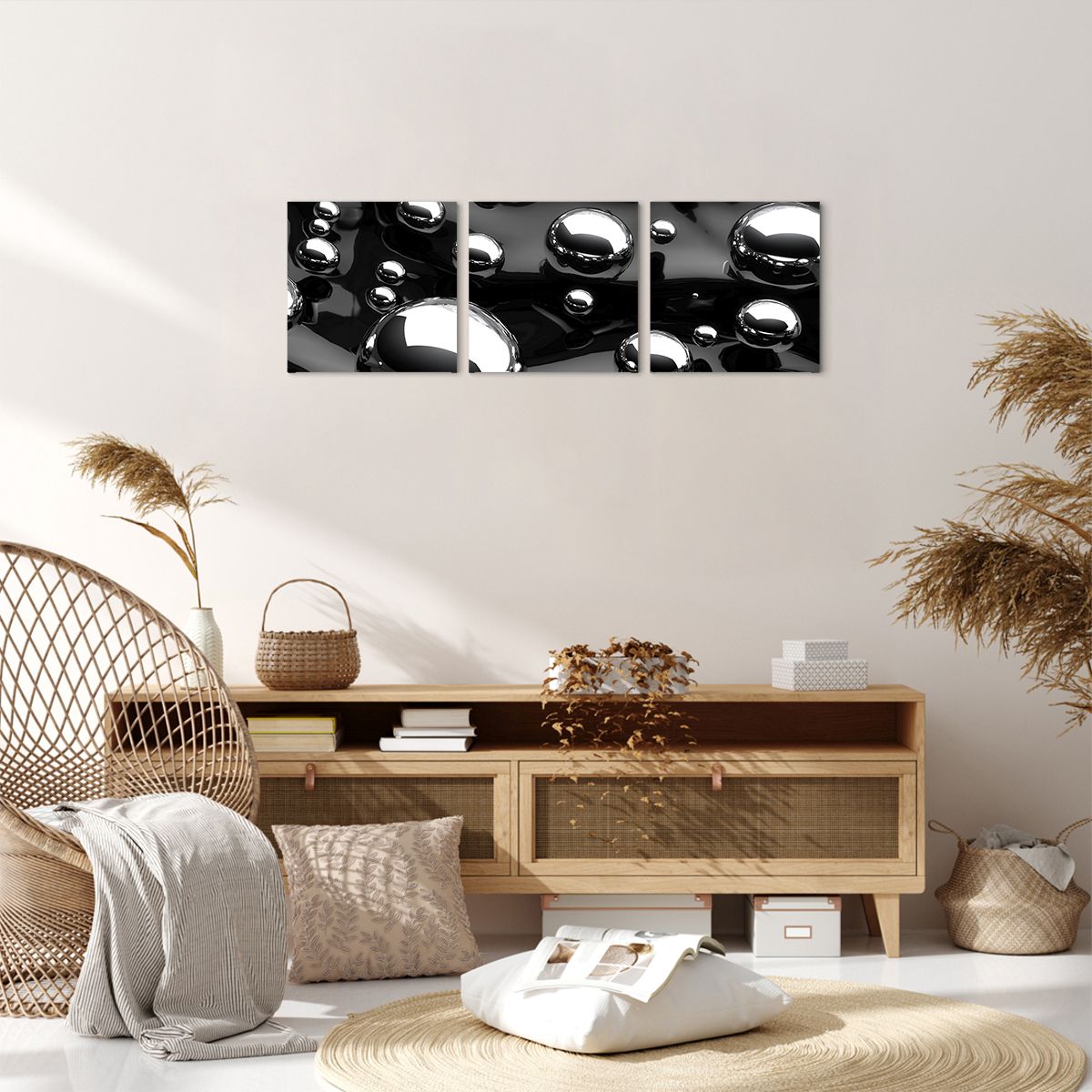 Obraz Na Płótnie - Kule Kompozycja - 90X30 Cm - Ca90X30-2525