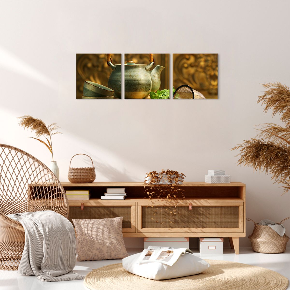 Obraz Na Płótnie - Imbryk Herbata - 90X30 Cm - Ca90X30-2628
