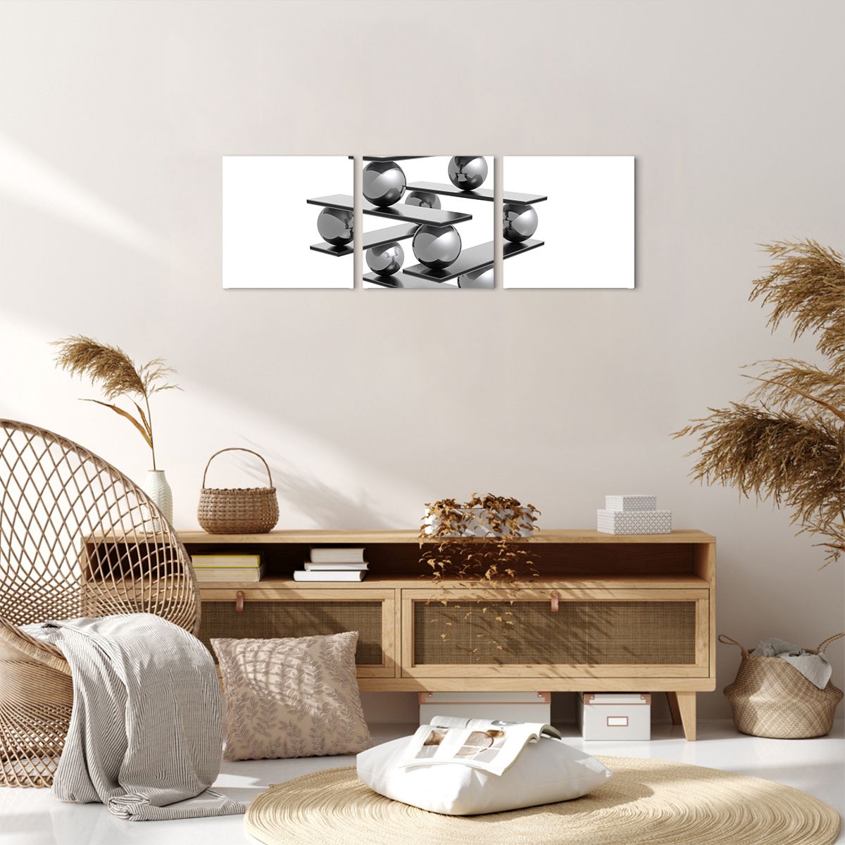 Obraz Na Płótnie - Kompozycja Kule - 90X30 Cm - Ca90X30-2640