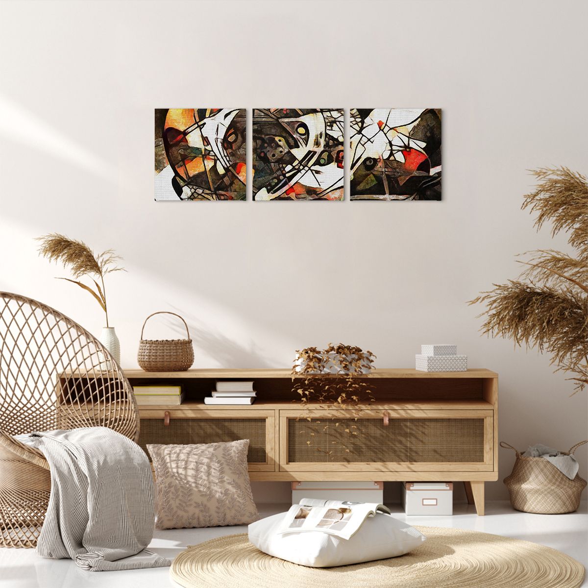 Obraz Na Płótnie - Dynamika Kontrasty - 90X30 Cm - Ca90X30-3452