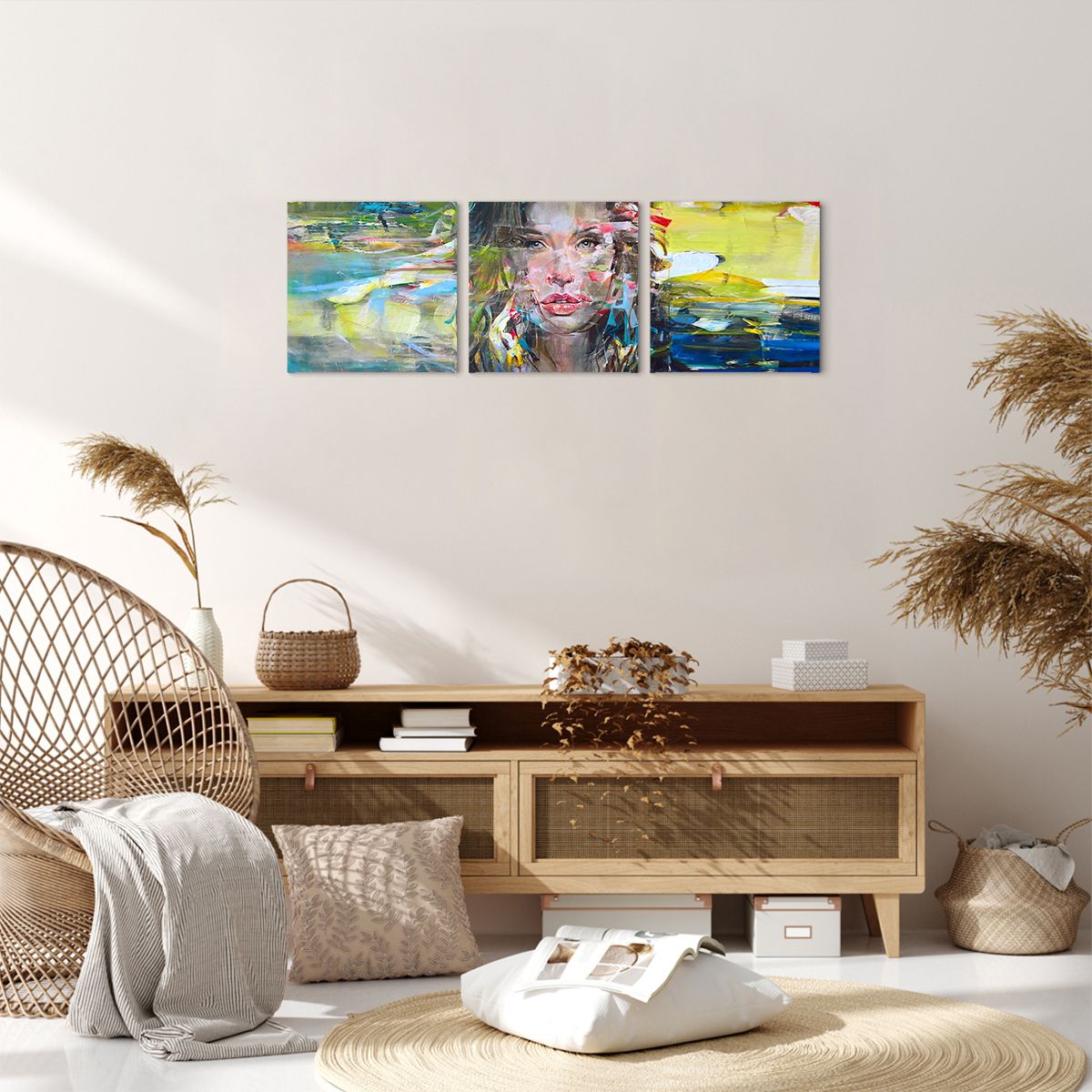 Obraz Na Płótnie - Portret Kobieta - 90X30 Cm - Ca90X30-3473