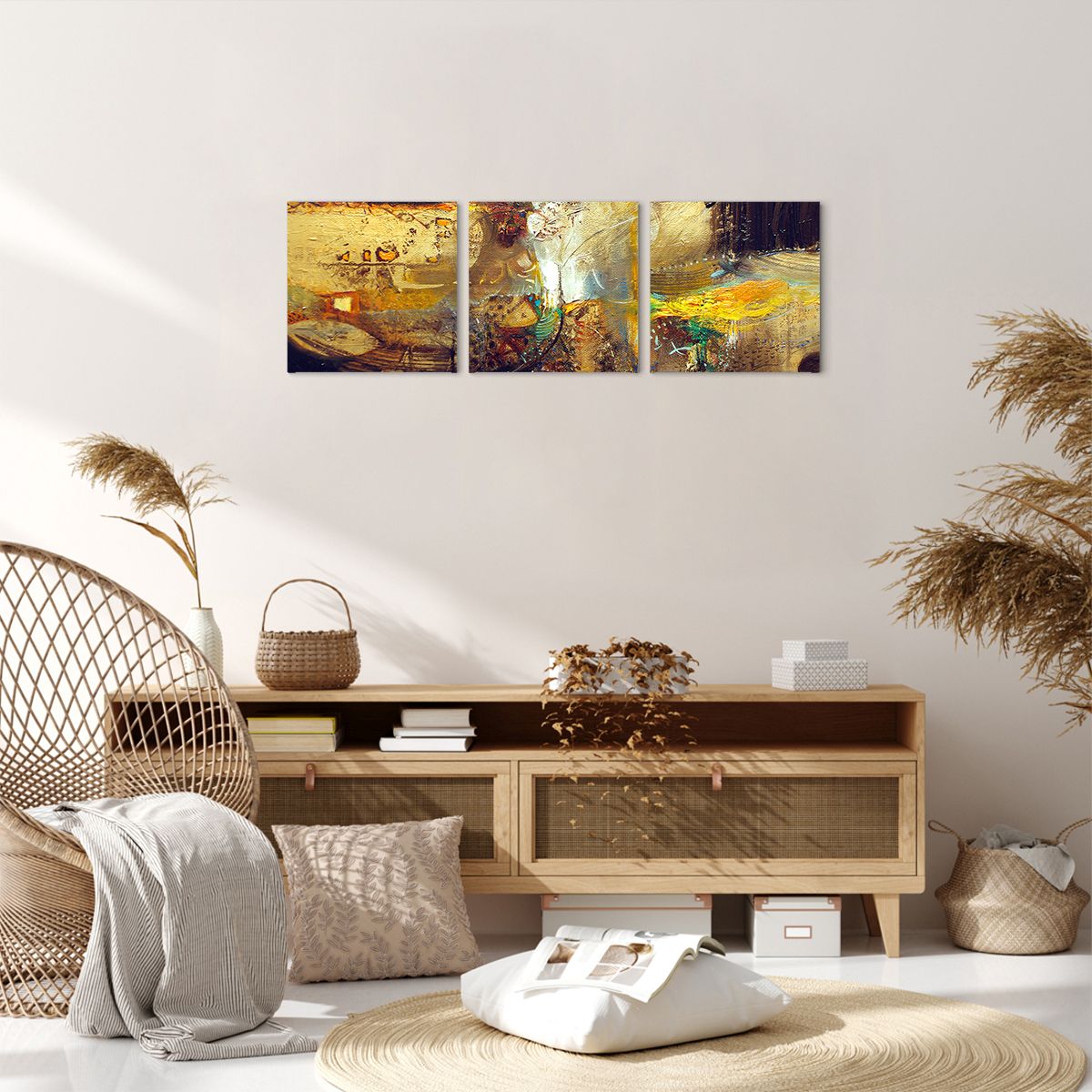 Obraz Na Płótnie - Kompozycja Barw  - 90X30 Cm - Ca90X30-3483