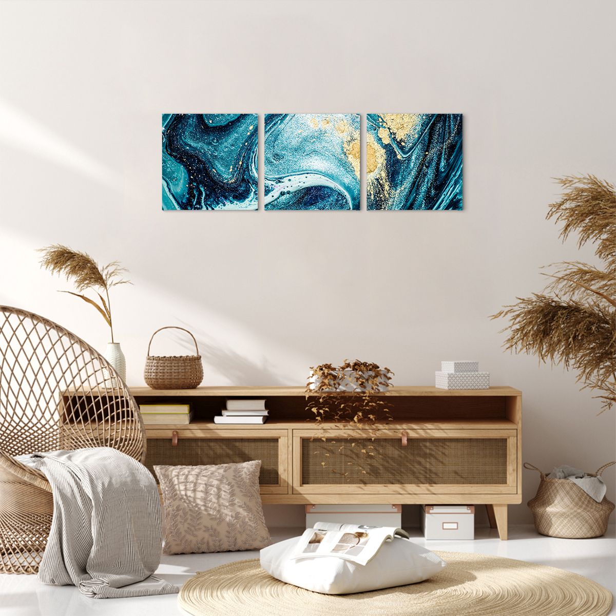 Obraz Na Płótnie - Kompozycja Barw - 90X30 Cm - Ca90X30-3493