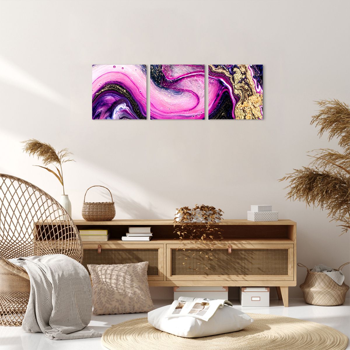 Obraz Na Płótnie - Kompozycja Barw - 90X30 Cm - Ca90X30-3502