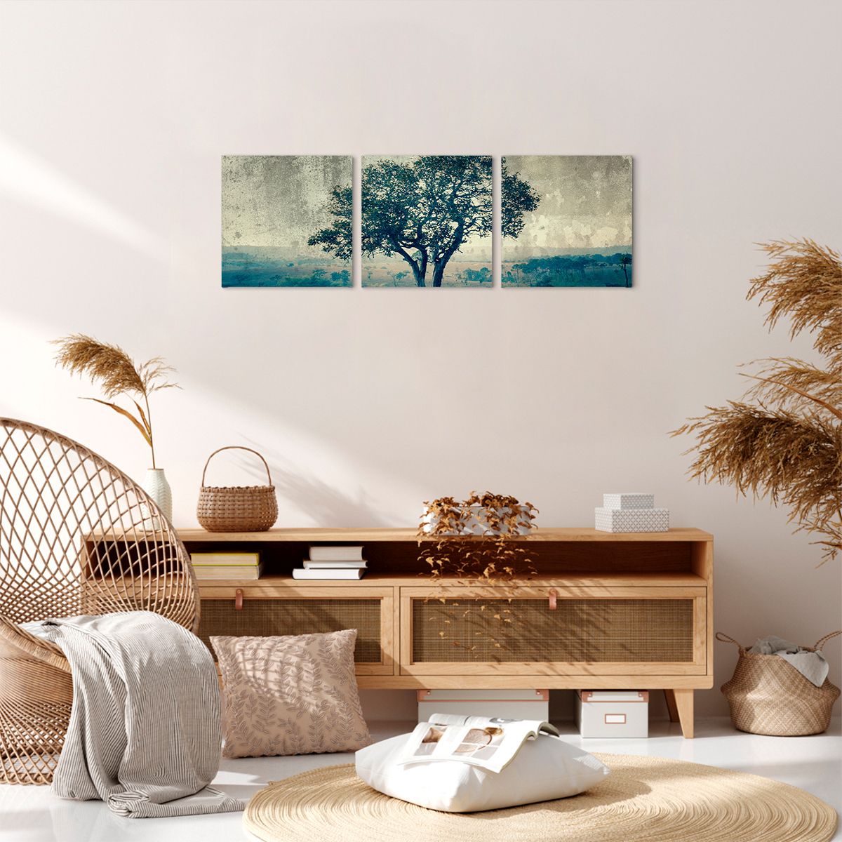 Obraz Na Płótnie - Drzewo Samotność  - 90X30 Cm - Ca90X30-3627