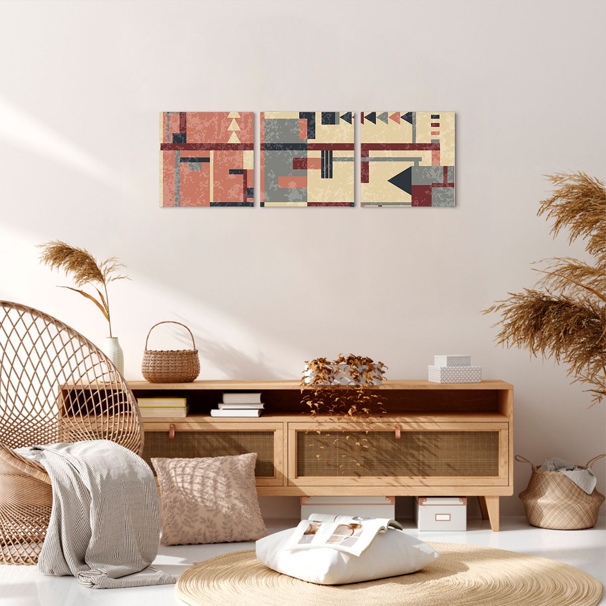 Obraz Na Płótnie - Kompozycja Kolory - 90X30 Cm - Ca90X30-3863