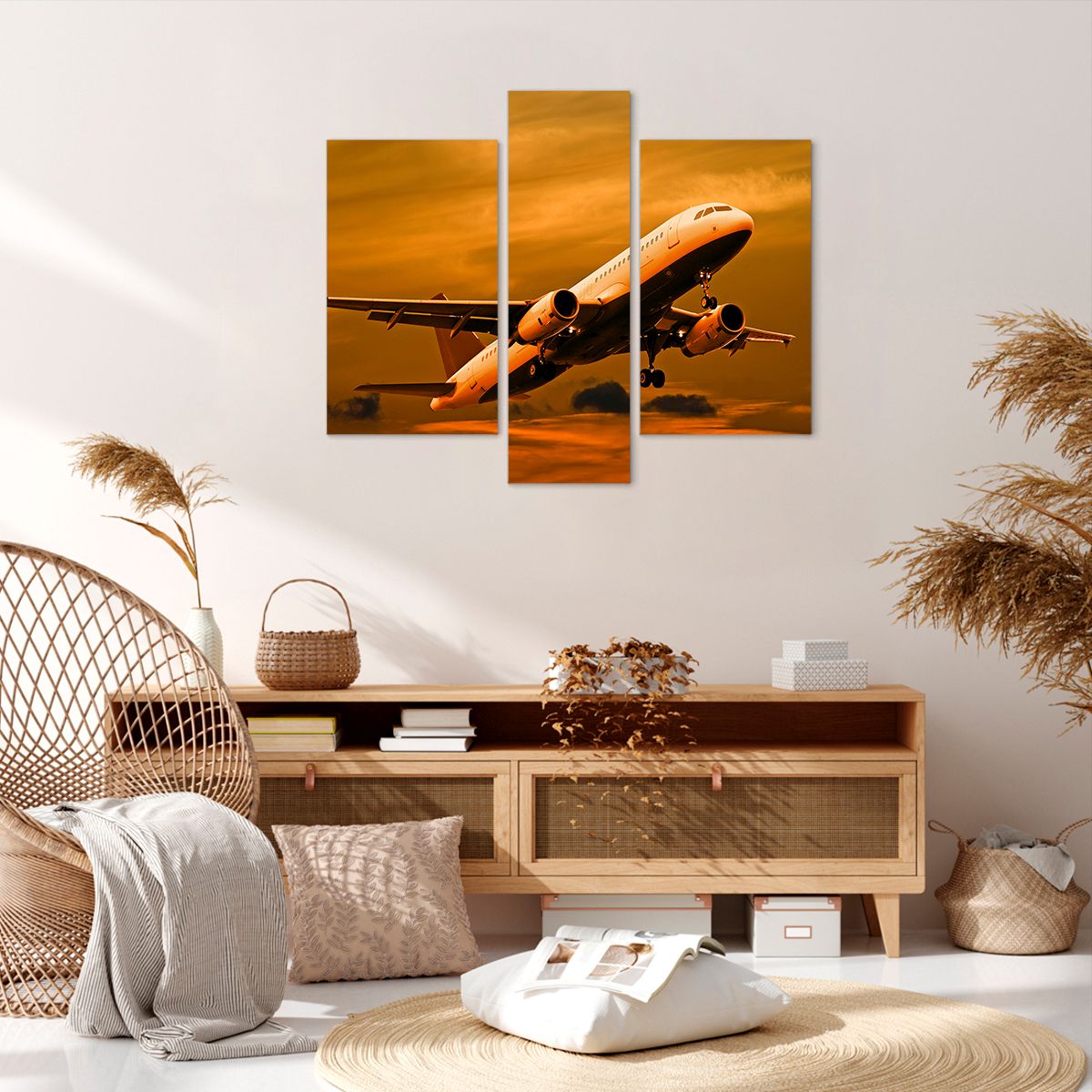 Obraz Na Płótnie - Samolot Start - 95X80 Cm - Cb95X80-0368