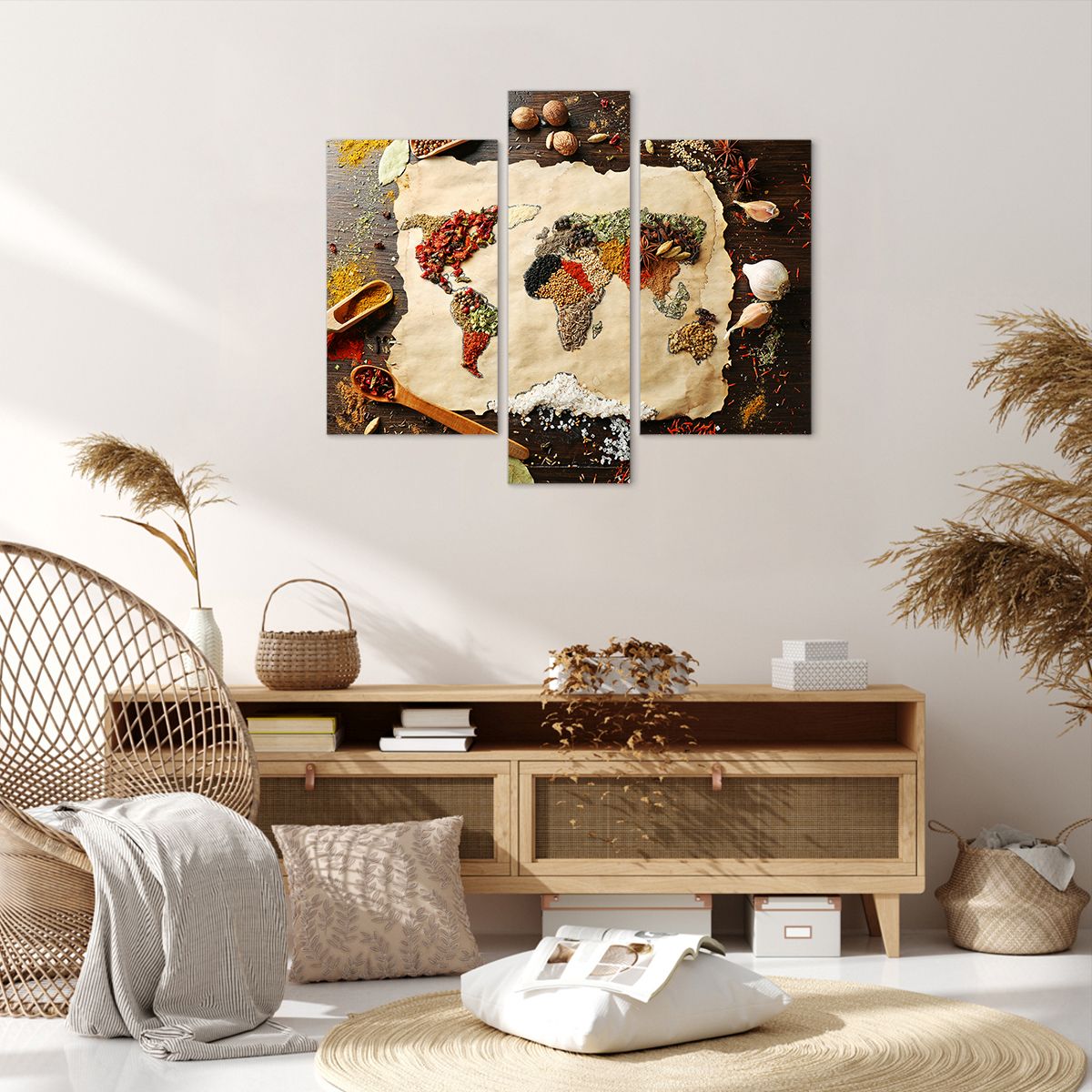 Obraz Na Płótnie - Mapa Przyprawy  - 95X80 Cm - Cb95X80-2832