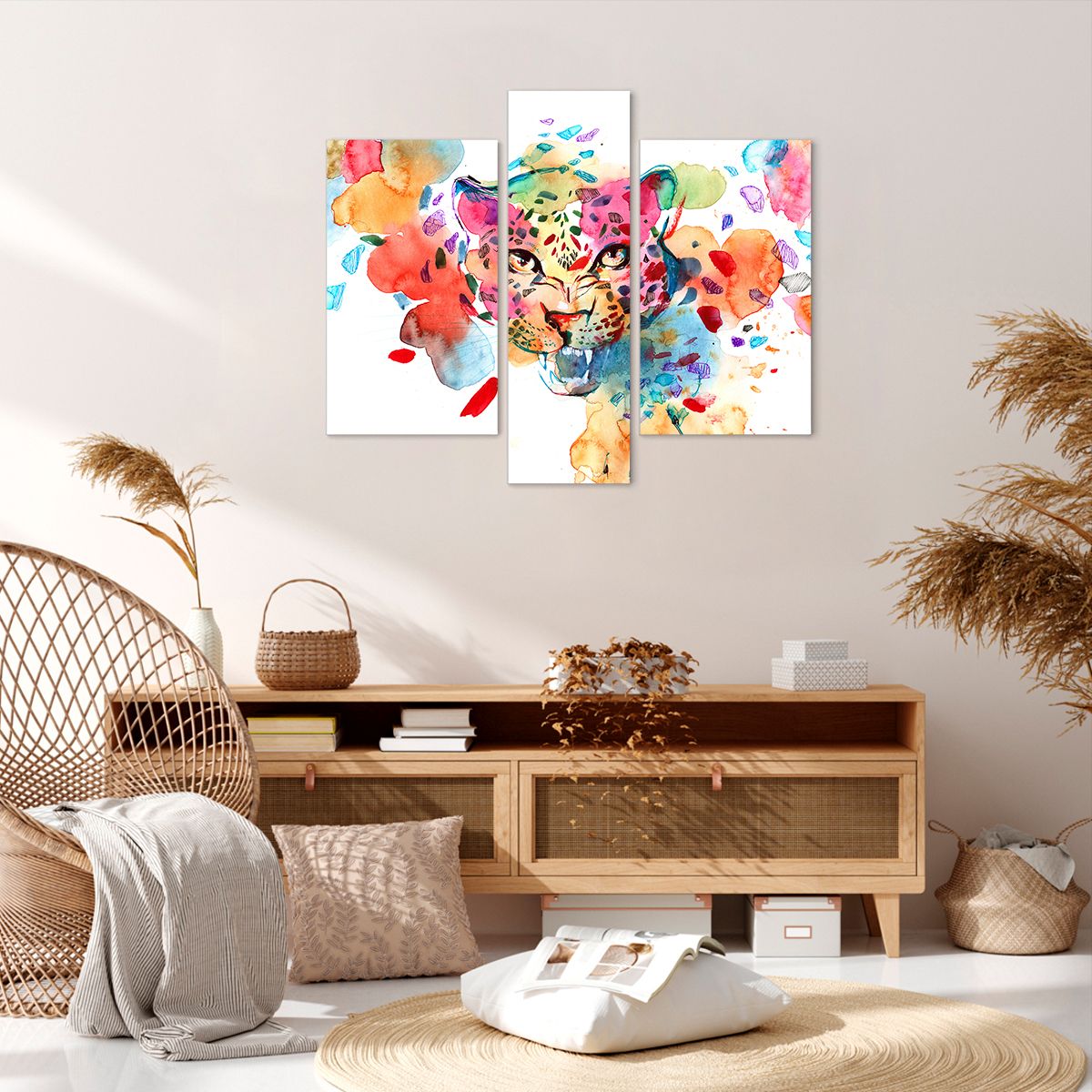 Obraz Na Płótnie - Pantera Rysunek - 95X80 Cm - Cb95X80-3068
