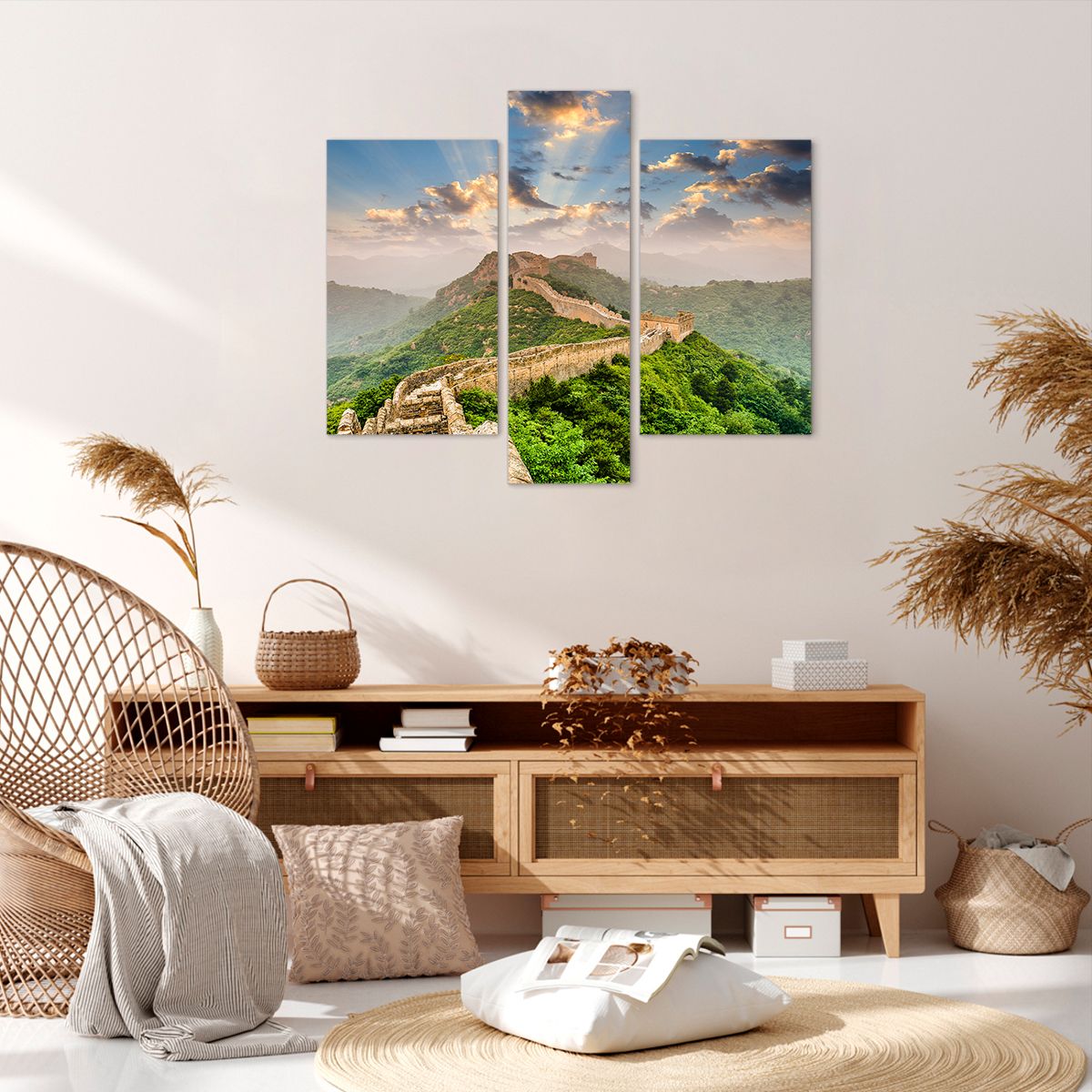 Obraz Na Płótnie - Góry Mur Obrona - 95X80 Cm - Cb95X80-3069