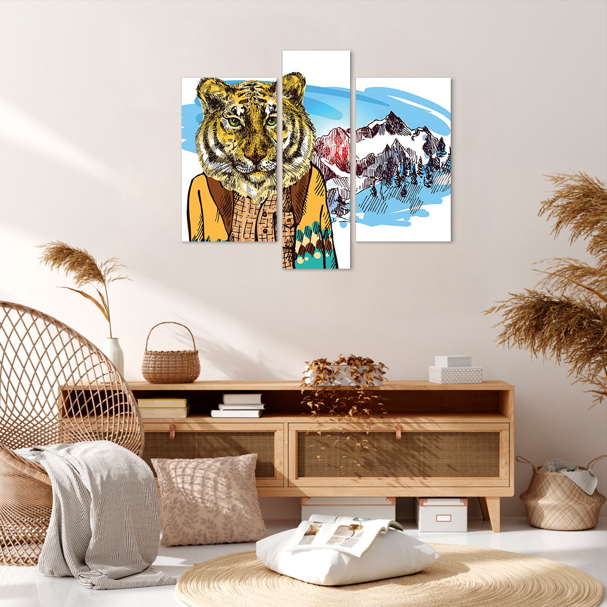 Obraz Na Płótnie - Tygrys Elegant - 95X80 Cm - Cb95X80-3210