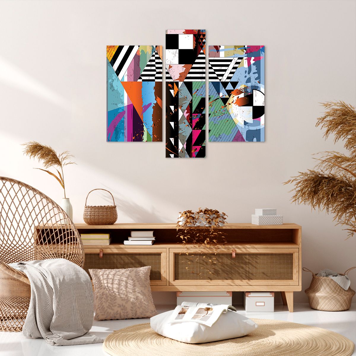Obraz Na Płótnie - Kompozycja Figury - 95X80 Cm - Cb95X80-3636