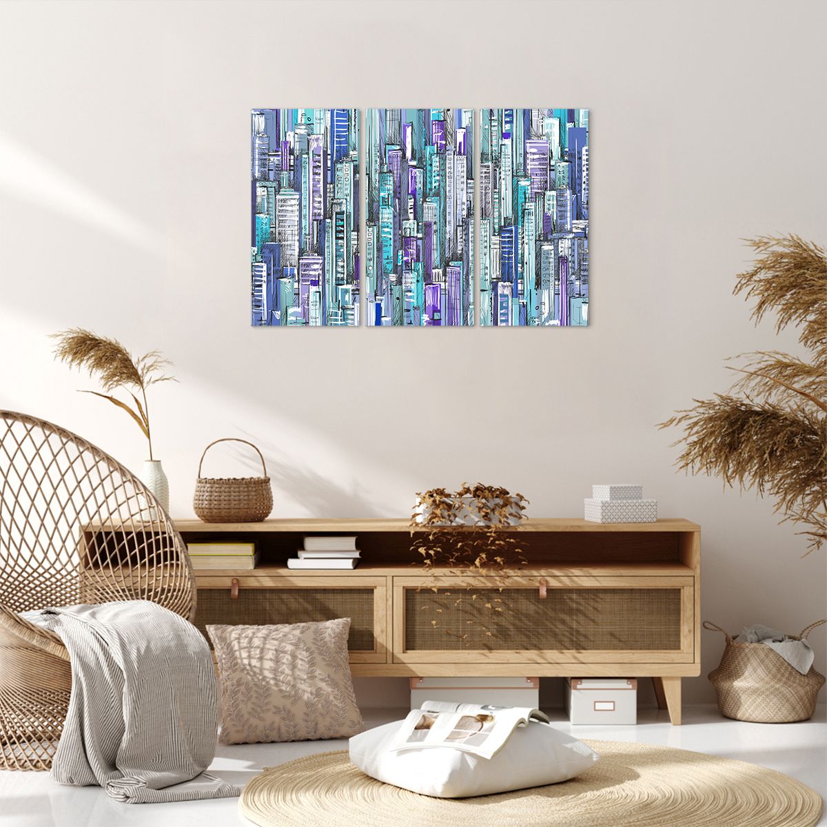 Obraz Na Płótnie - Drapacze Chmur - 105X70 Cm - Ce105X70-3857