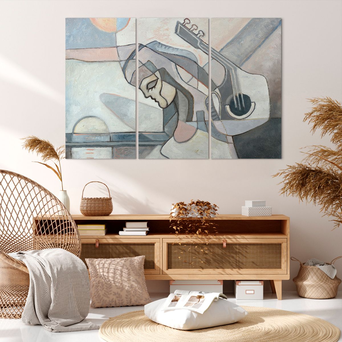 Obraz Na Płótnie - Kobieta Gitara  - 165X110 Cm - Ce165X110-3739