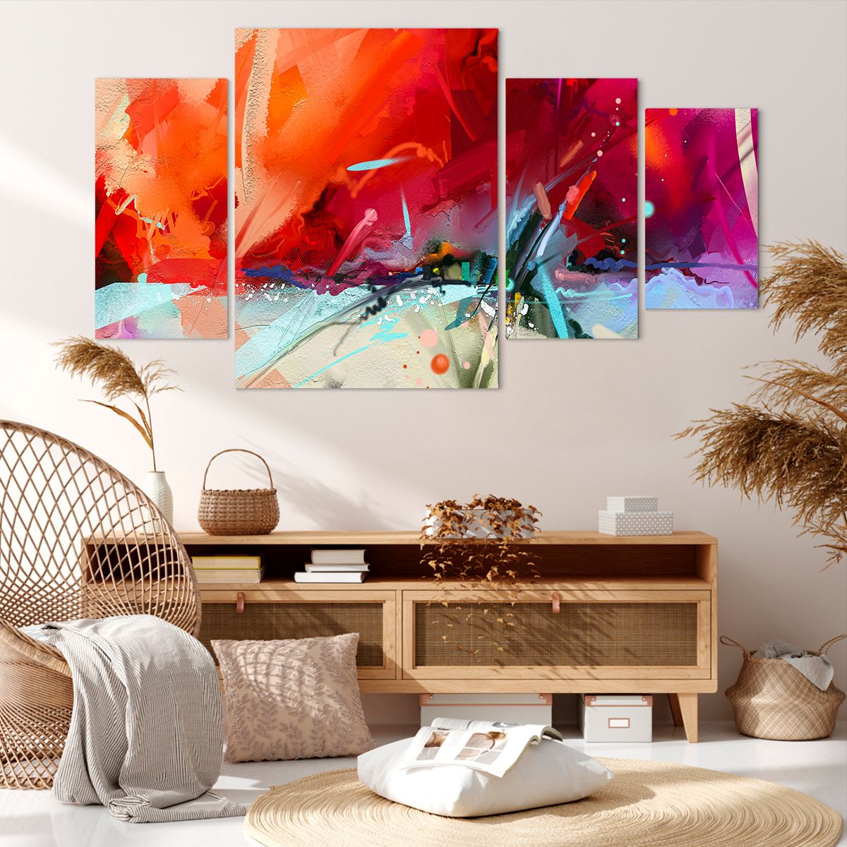 Obraz Na Płótnie - Kompozycja Dynamika - 160X90 Cm - Dl160X90-4036