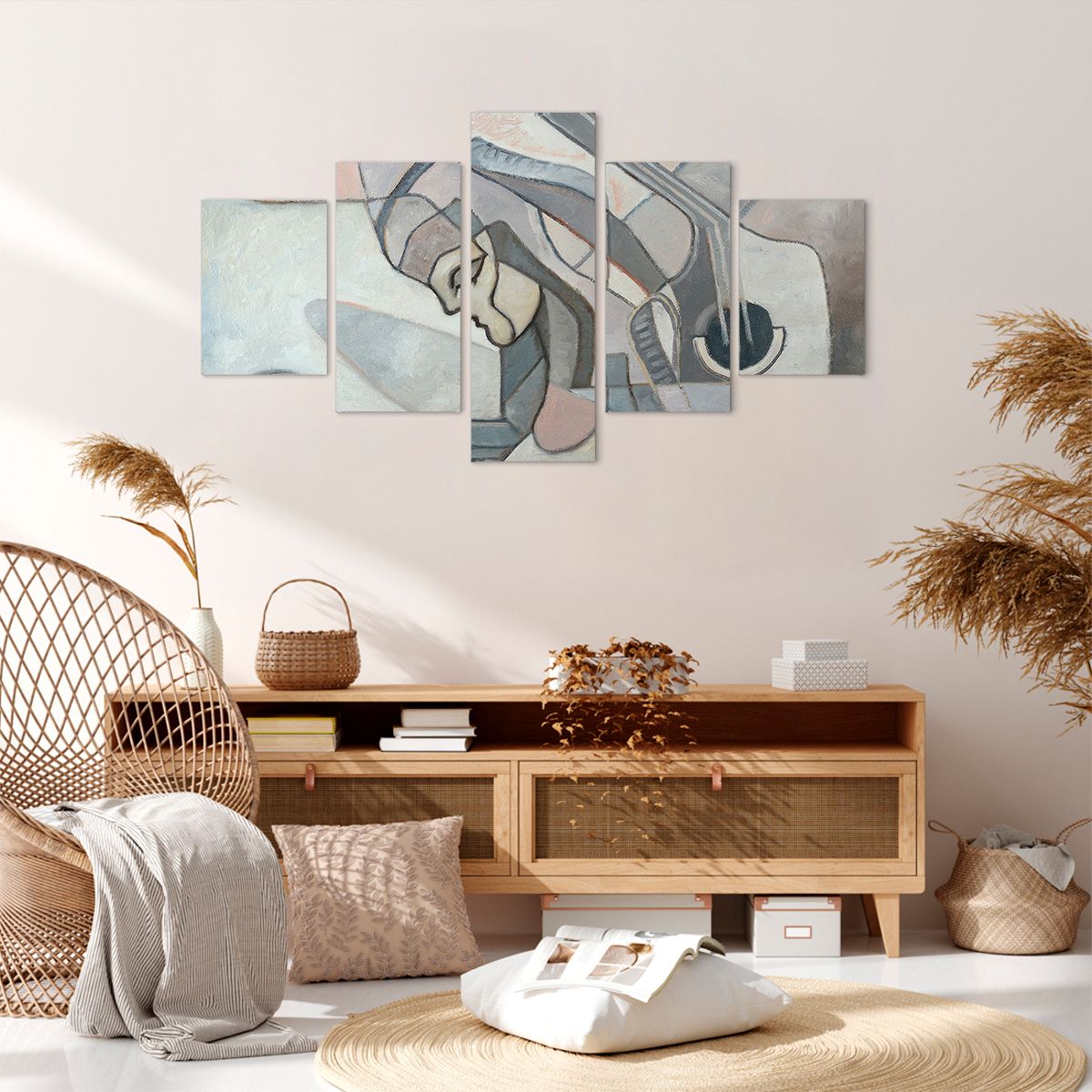 Obraz Na Płótnie - Kobieta Gitara  - 125X70 Cm - Ea125X70-3739
