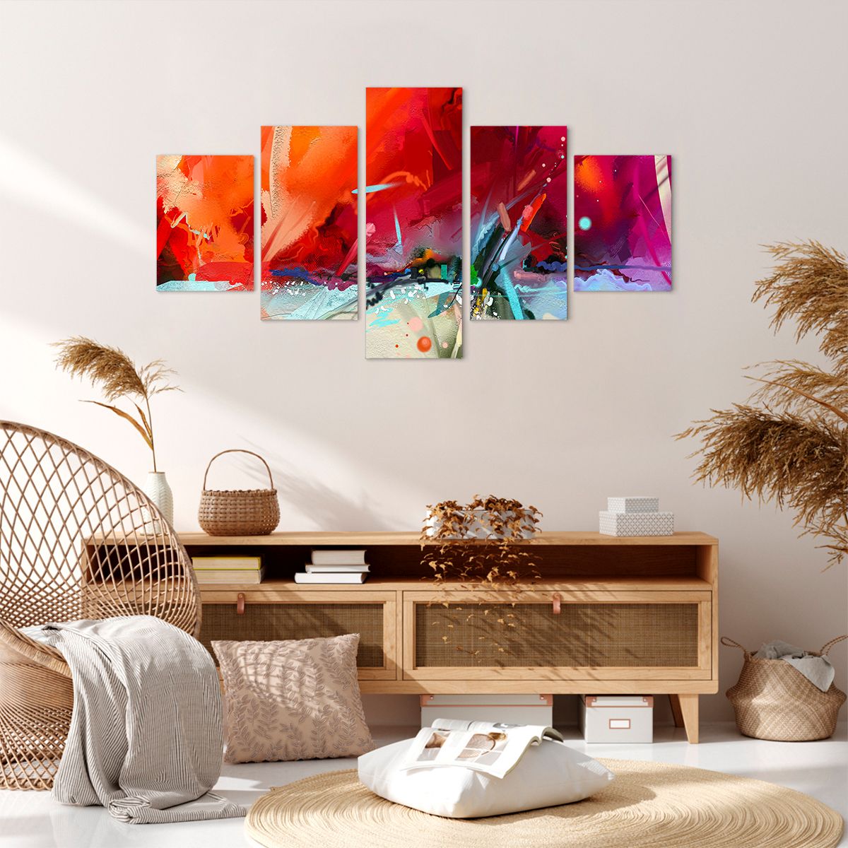 Obraz Na Płótnie - Kompozycja Dynamika - 125X70 Cm - Ea125X70-4036