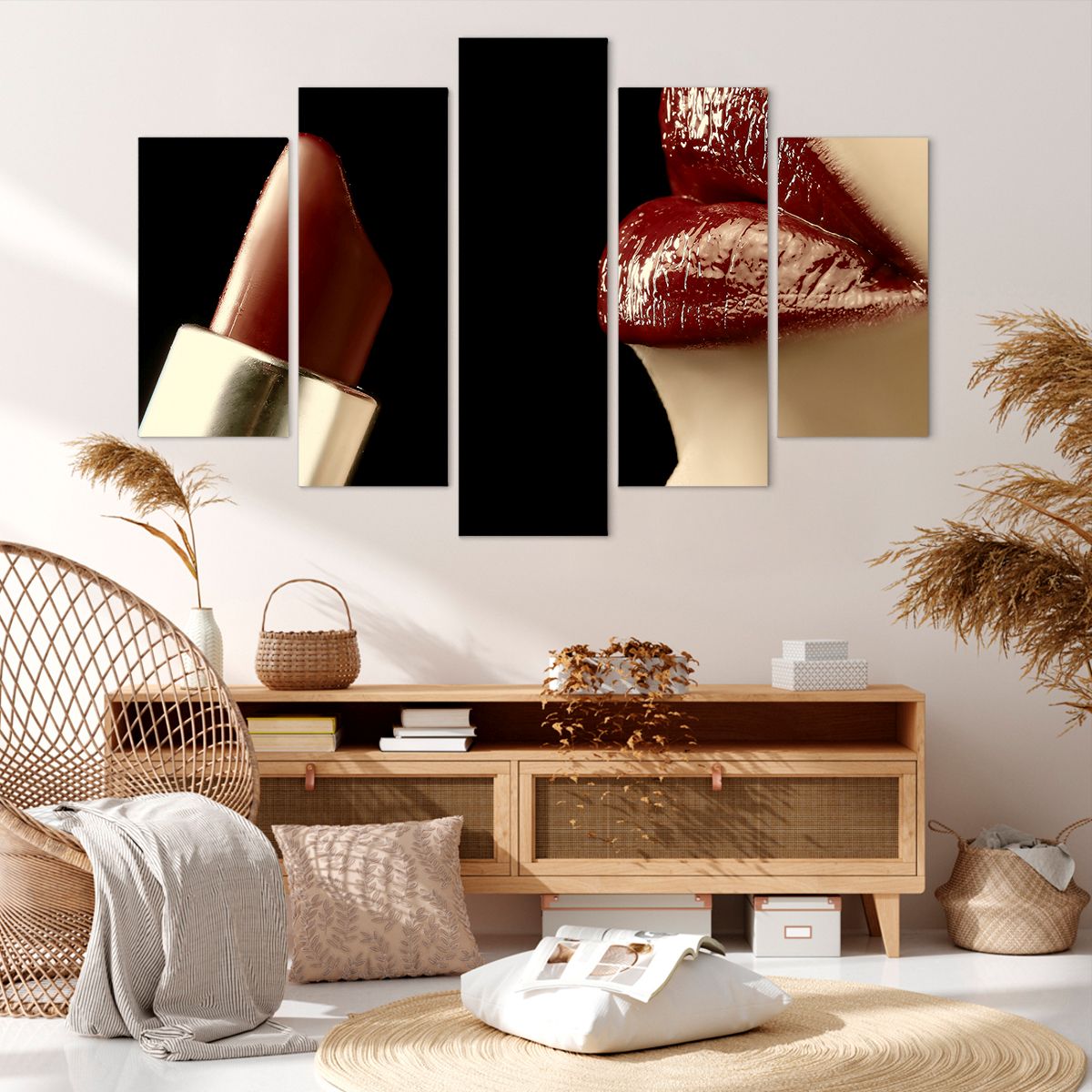 Obraz Na Płótnie - Kobieta Usta  - 150X100 Cm - Ea150X100-0414