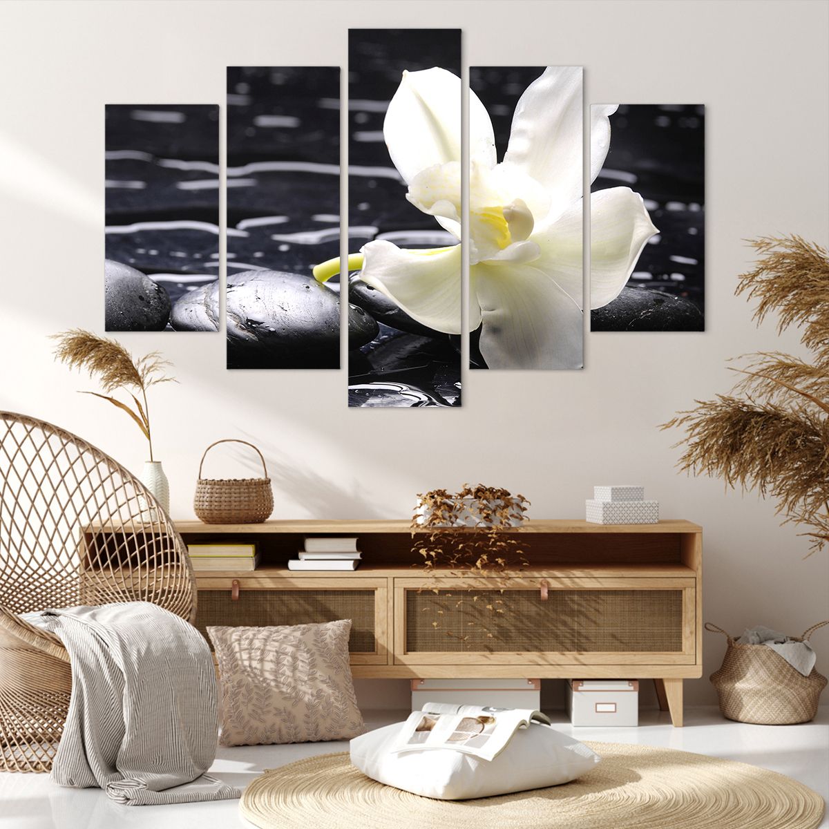 Obraz Na Płótnie - Storczyk Kamień - 150X100 Cm - Ea150X100-0444