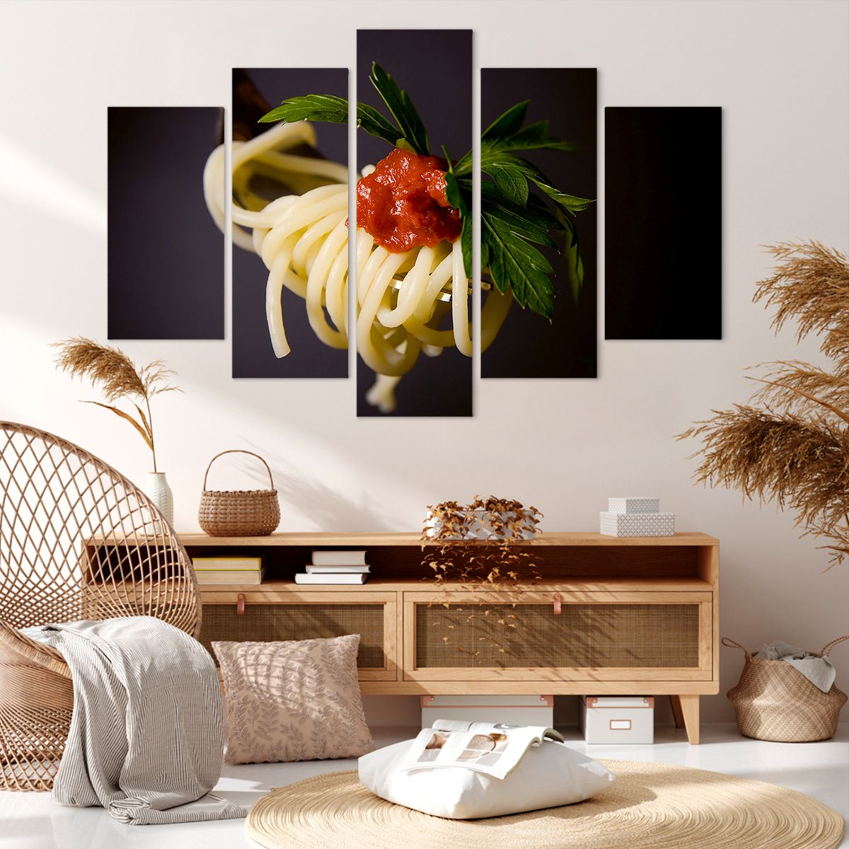 Obraz Na Płótnie - Spaghetti Sos  - 150X100 Cm - Ea150X100-1307