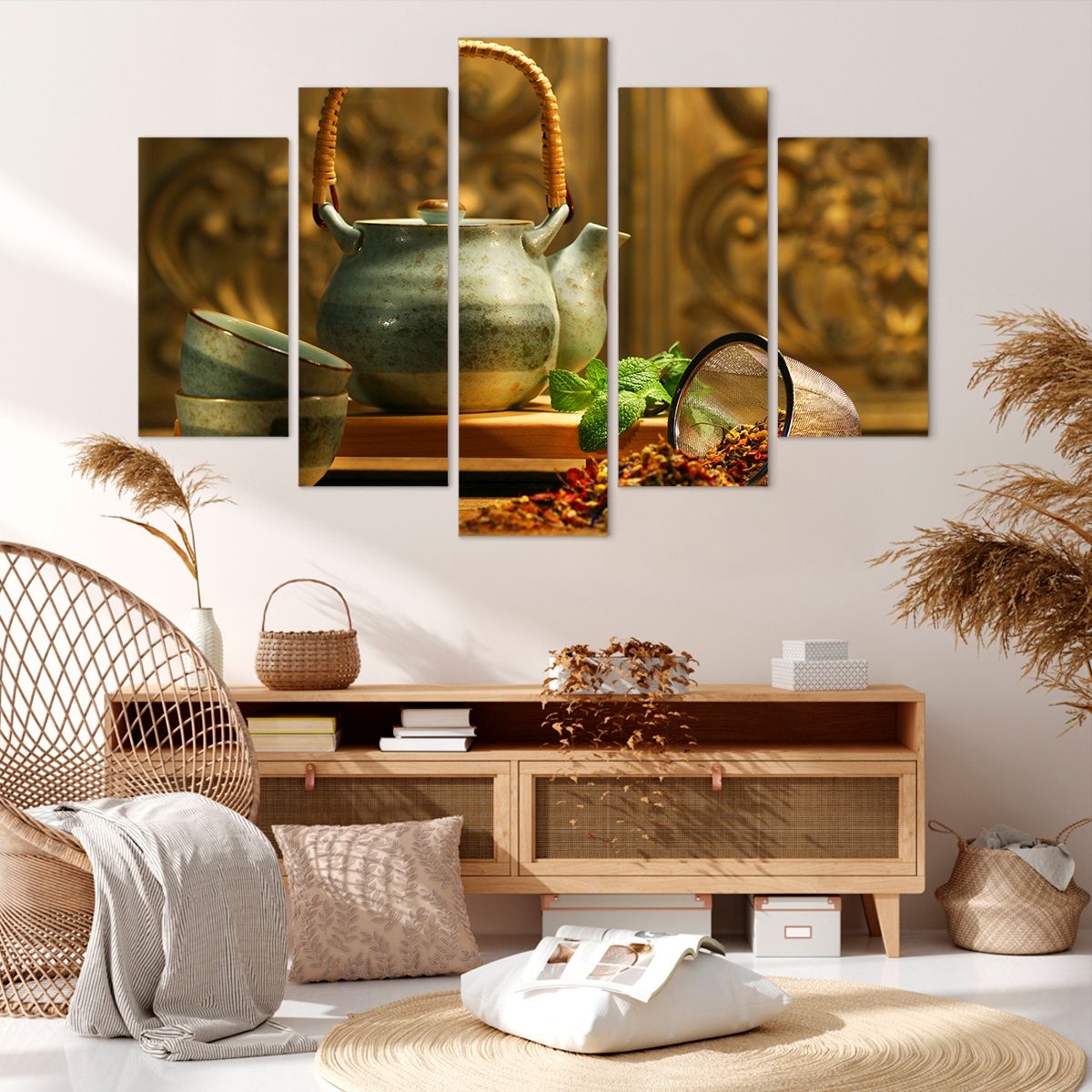 Obraz Na Płótnie - Imbryk Herbata - 150X100 Cm - Ea150X100-2628