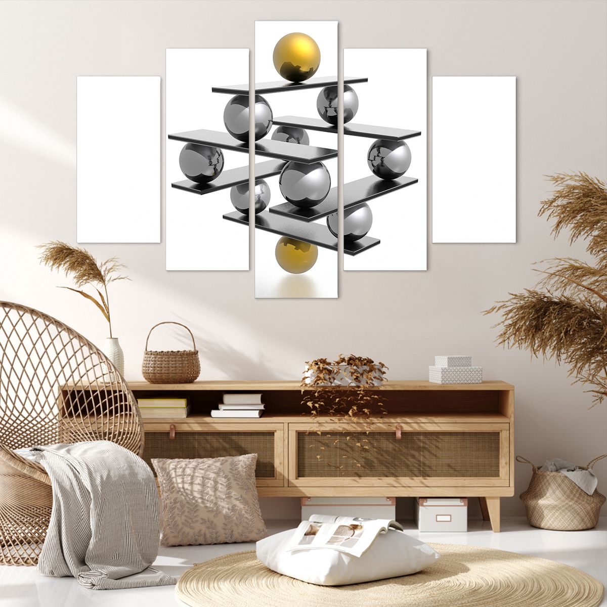 Obraz Na Płótnie - Kompozycja Kule - 150X100 Cm - Ea150X100-2640