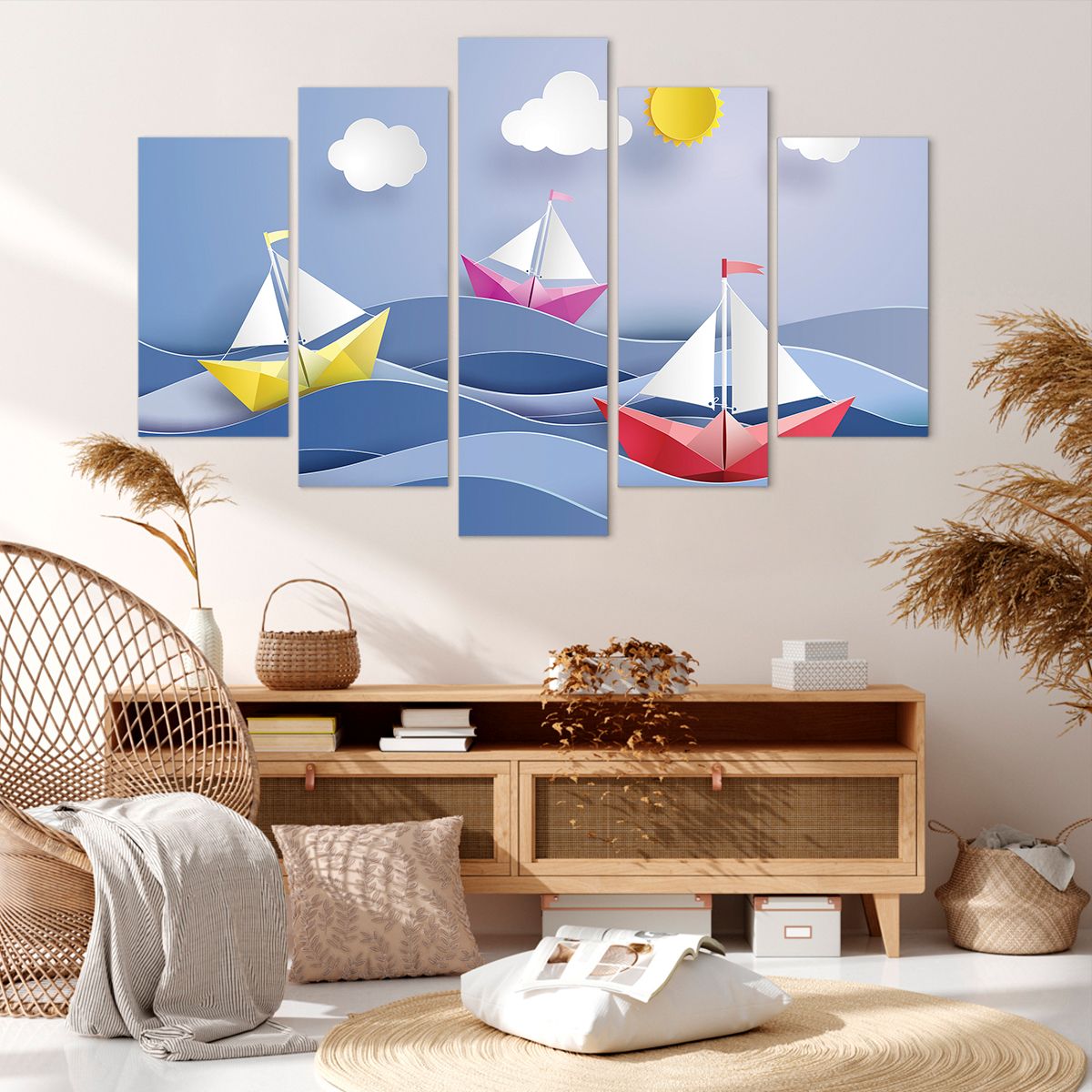 Obraz Na Płótnie - Statek Rysunek - 150X100 Cm - Ea150X100-2964