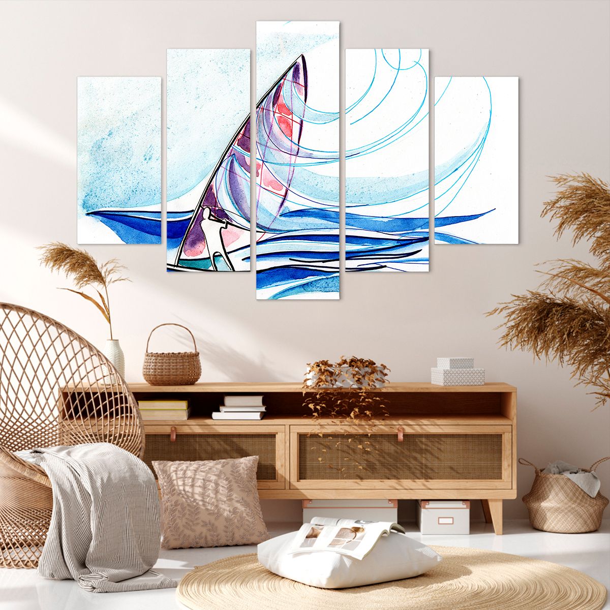 Obraz Na Płótnie - Morze Żaglówka - 150X100 Cm - Ea150X100-3064