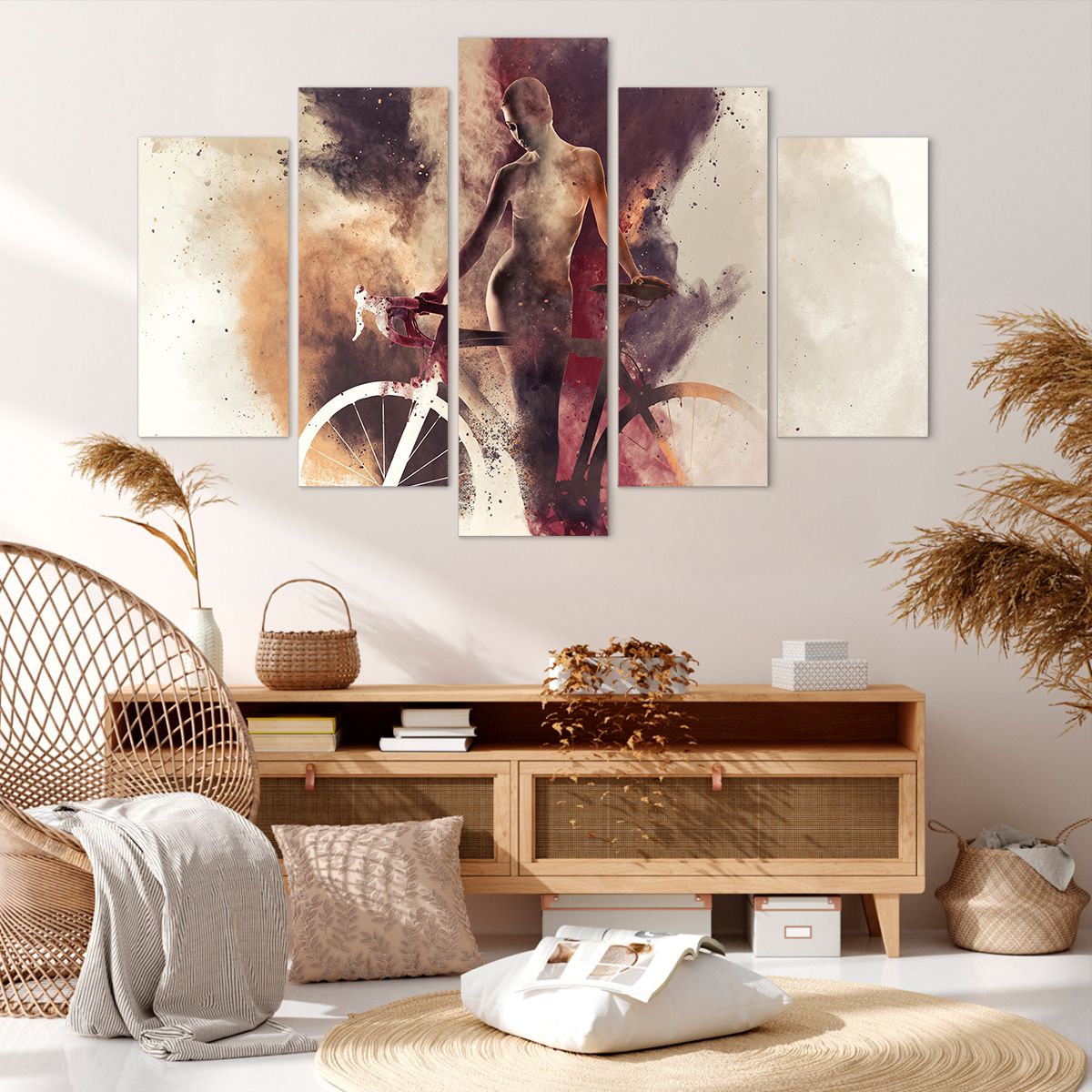 Obraz Na Płótnie - Kobieta Rower - 150X100 Cm - Ea150X100-3136