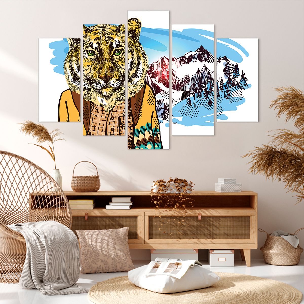 Obraz Na Płótnie - Tygrys Elegant - 150X100 Cm - Ea150X100-3210