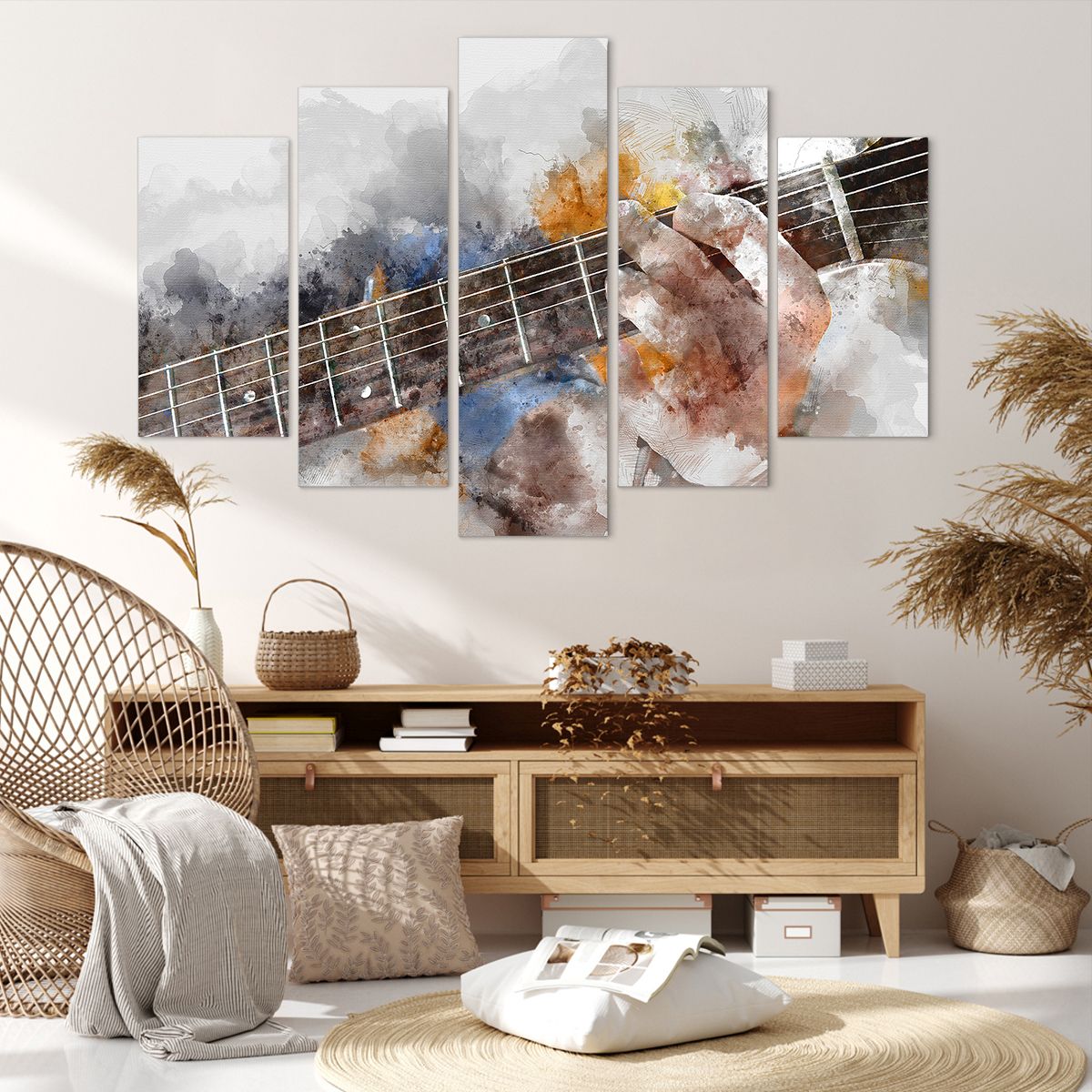 Obraz Na Płótnie - Muzyka Gitara Artysta - 150X100 Cm - Ea150X100-3448