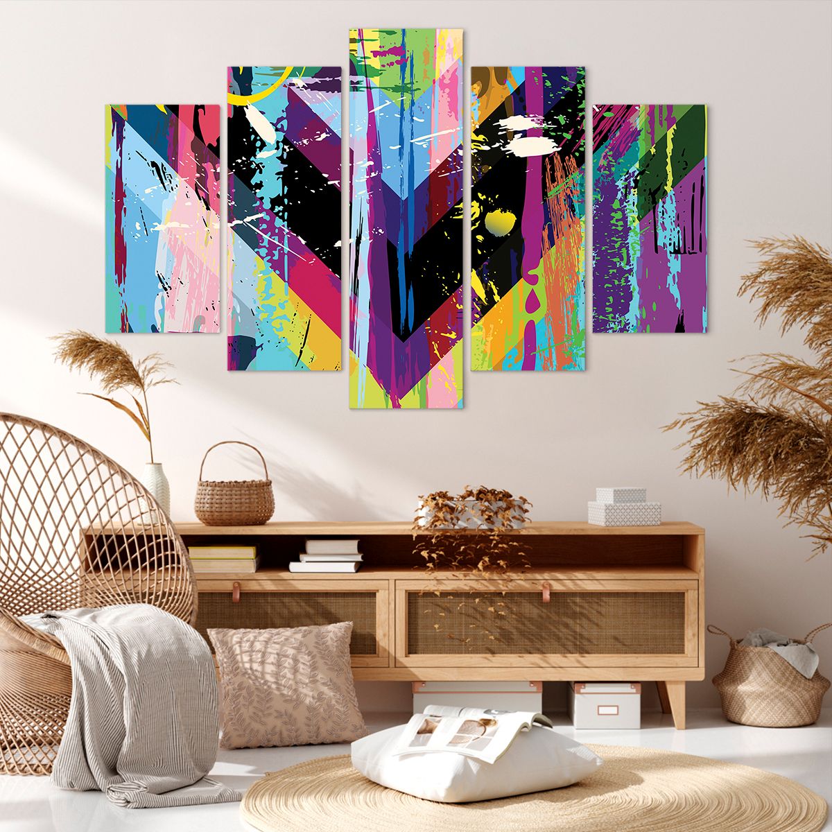 Obraz Na Płótnie - Kompozycja Kolory - 150X100 Cm - Ea150X100-3604