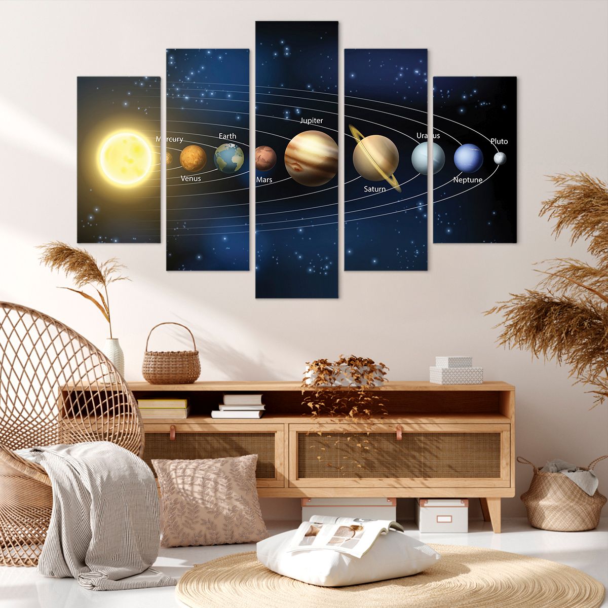 Obraz Na Płótnie - Kosmos Planety - 150X100 Cm - Ea150X100-3650